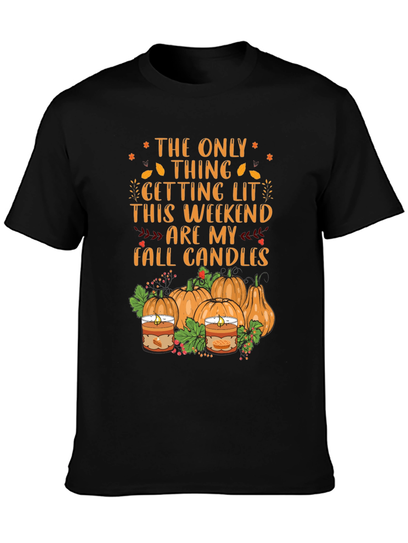 Fall Candles Graphic T-Shirt