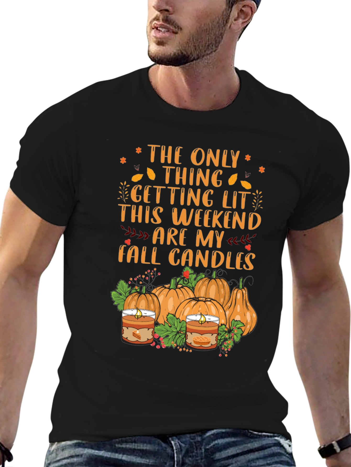 Fall Candles Graphic T-Shirt