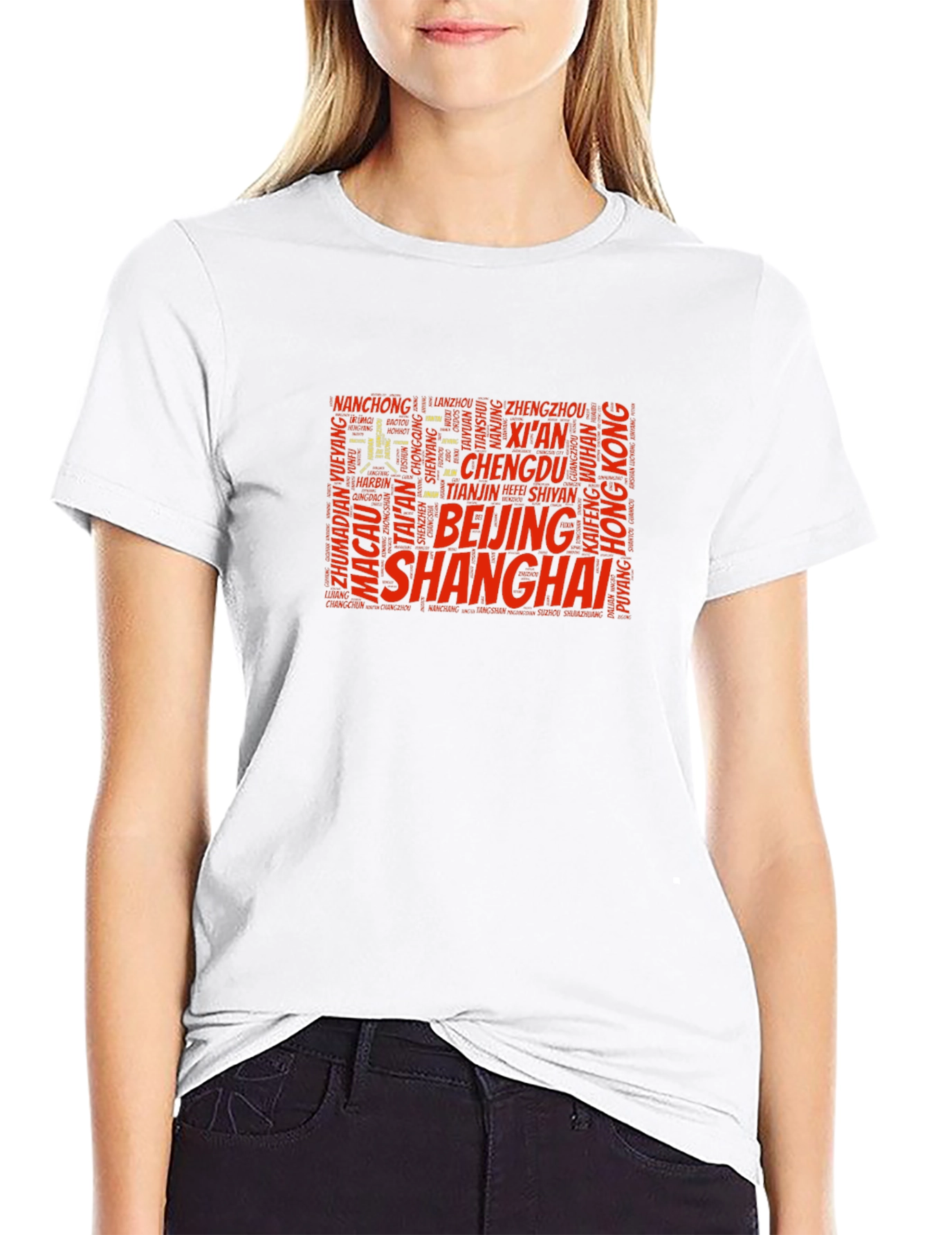 China Cities Word Art T-Shirt