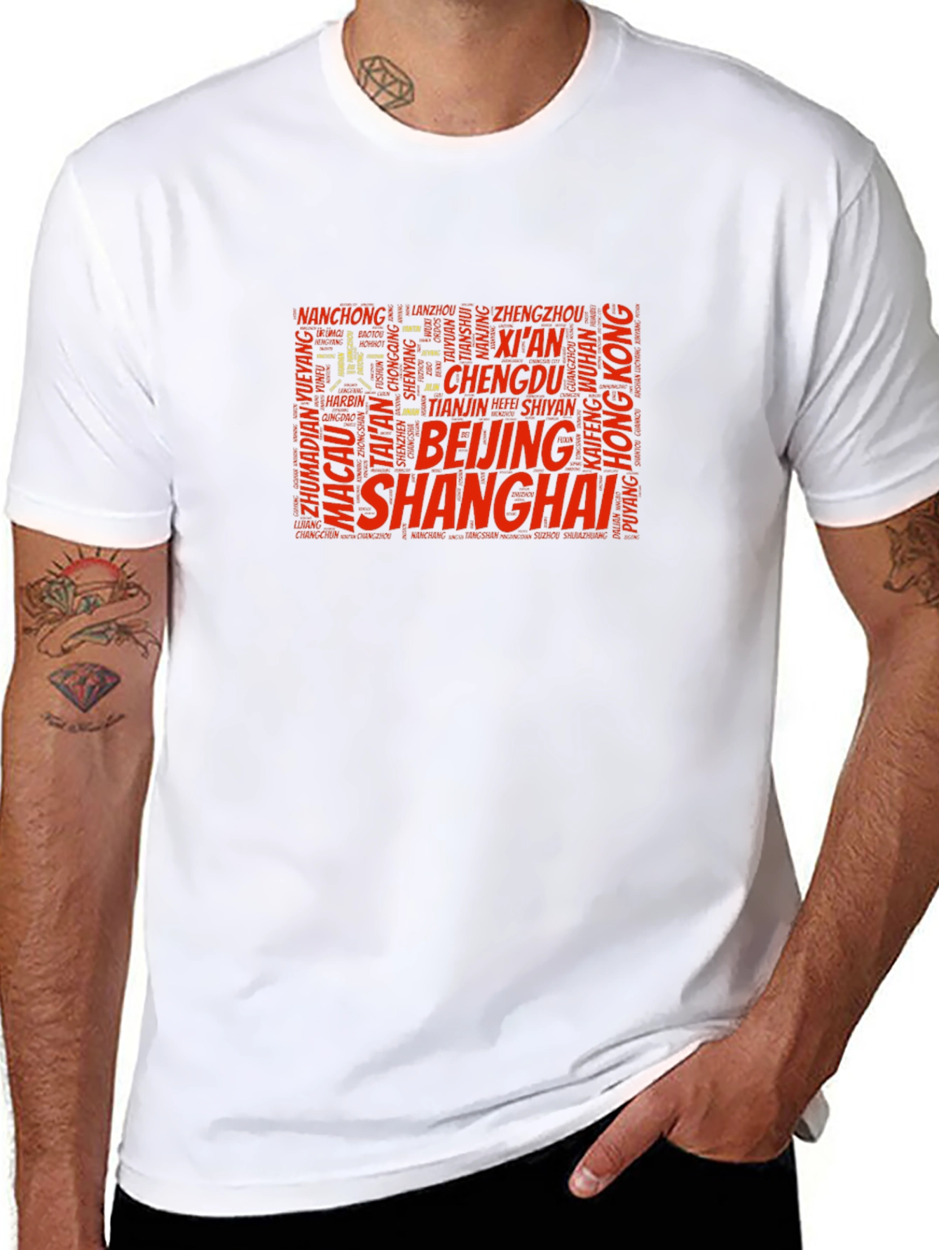 China Cities Word Art T-Shirt