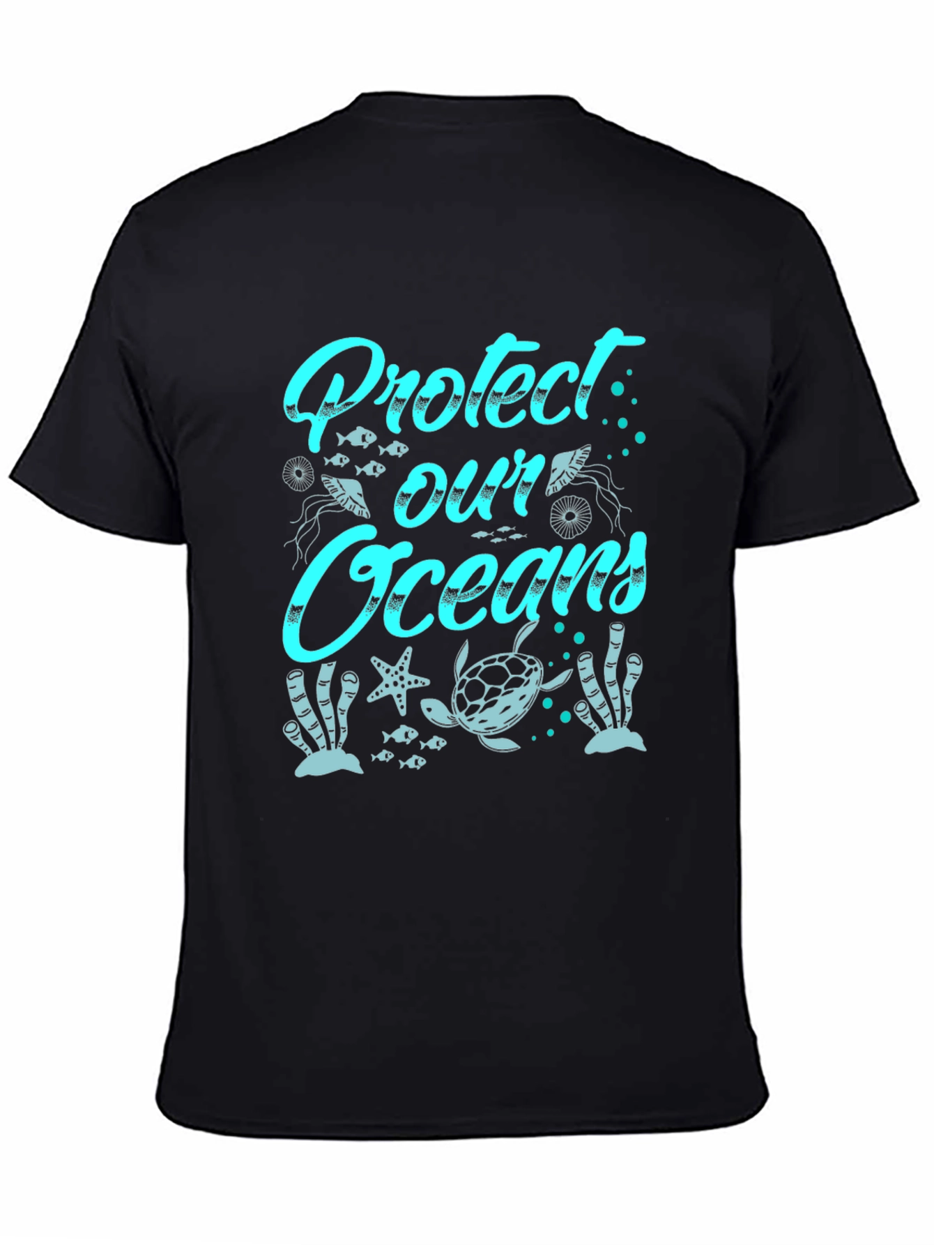 Protect Our Oceans Graphic Tee - Black