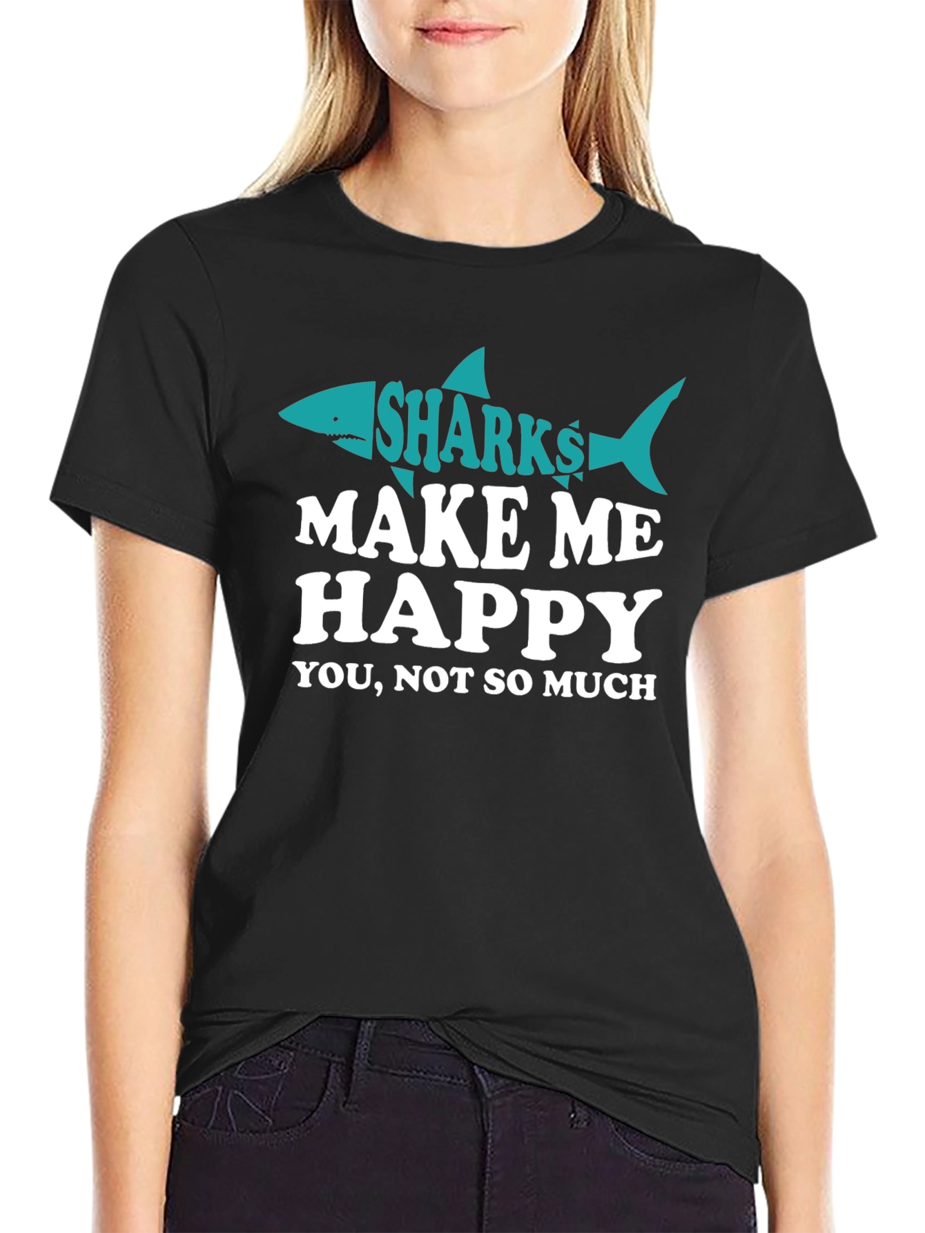 Sharks Make Me Happy Tee