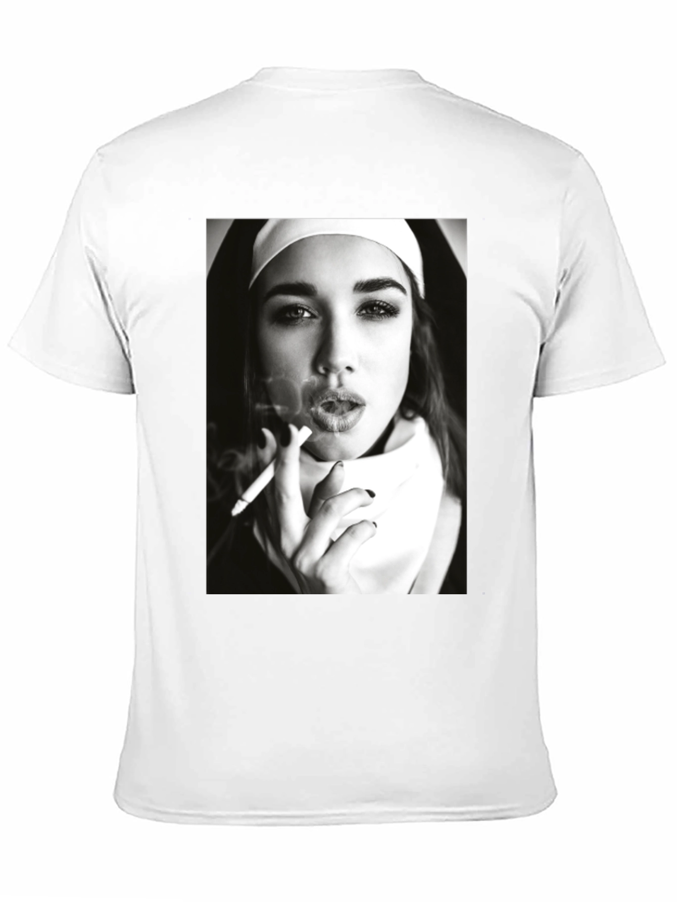 Nun Smoking Black T-Shirt