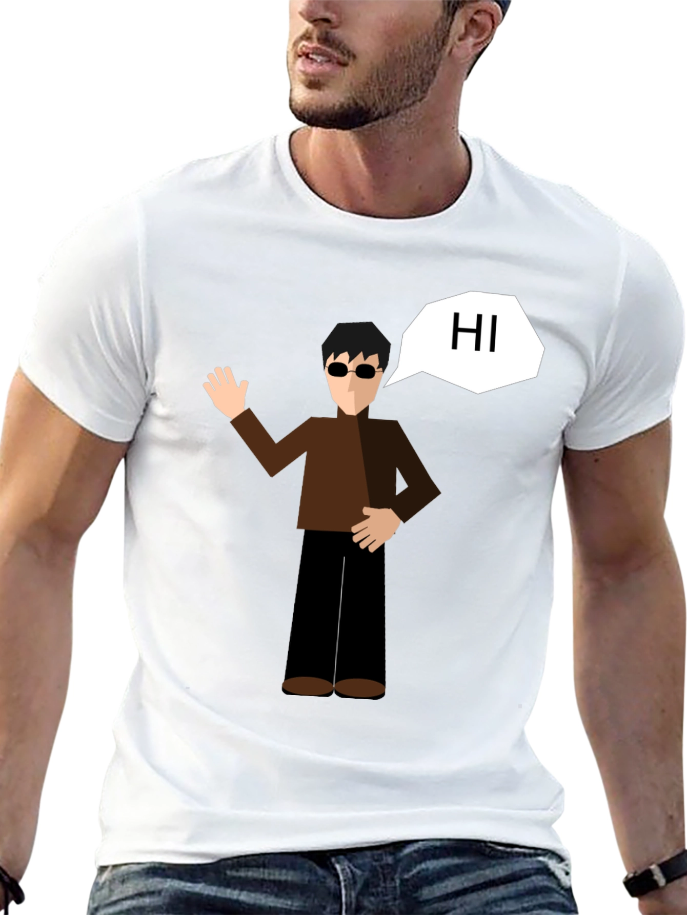 Cartoon Graphic Black T-Shirt