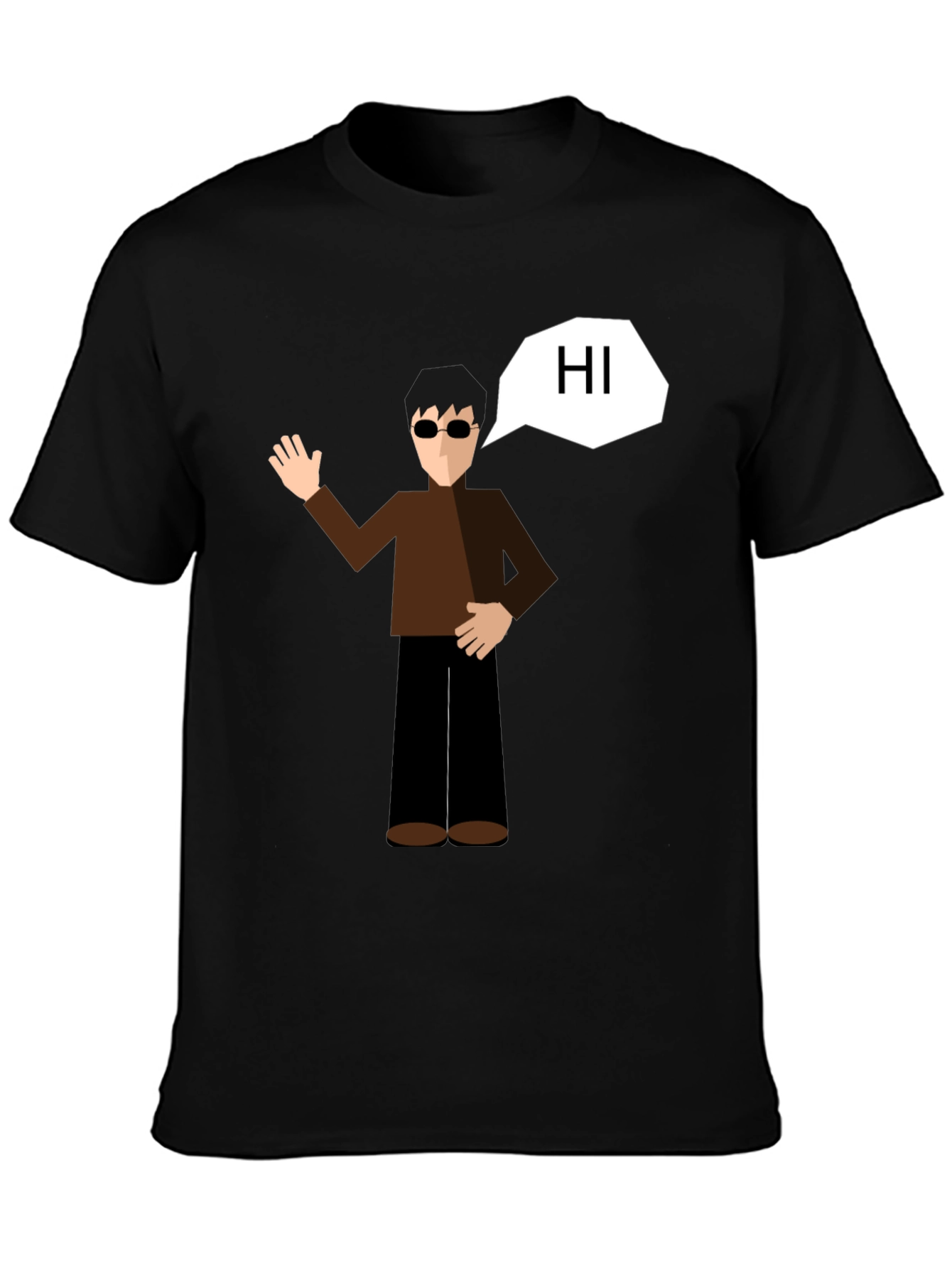 Cartoon Graphic Black T-Shirt