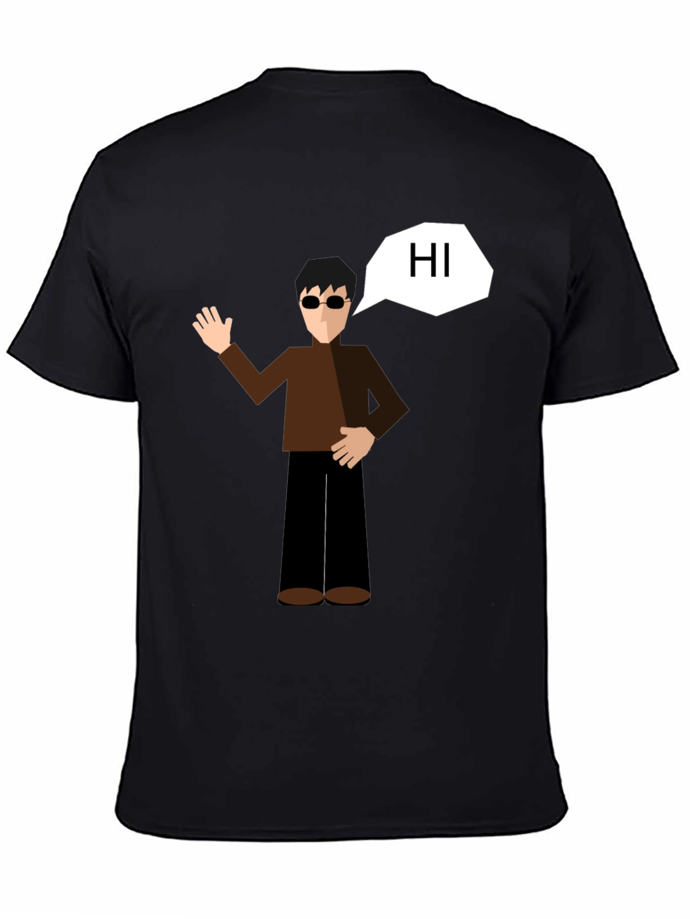 Cartoon Graphic Black T-Shirt