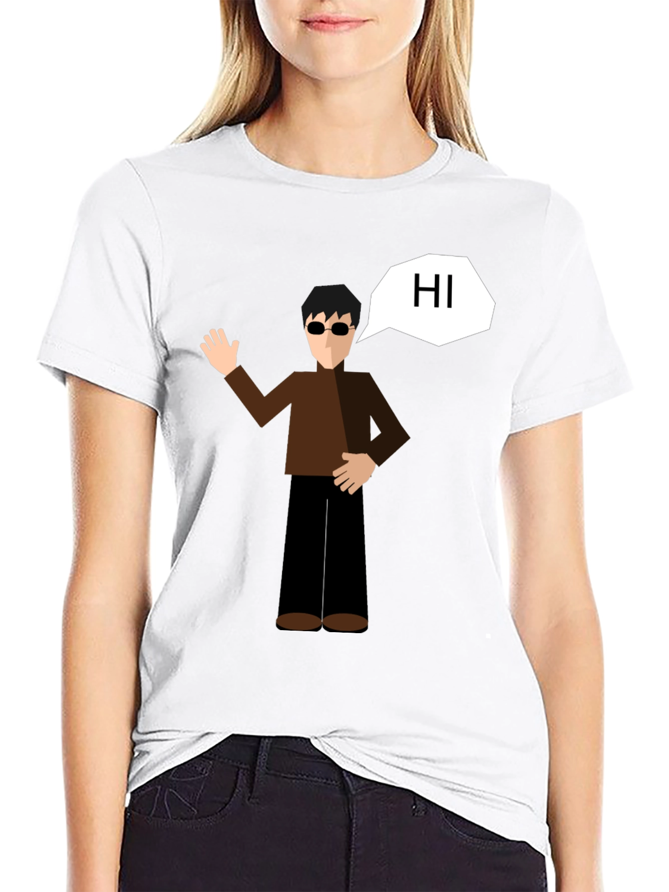 Cartoon Graphic Black T-Shirt