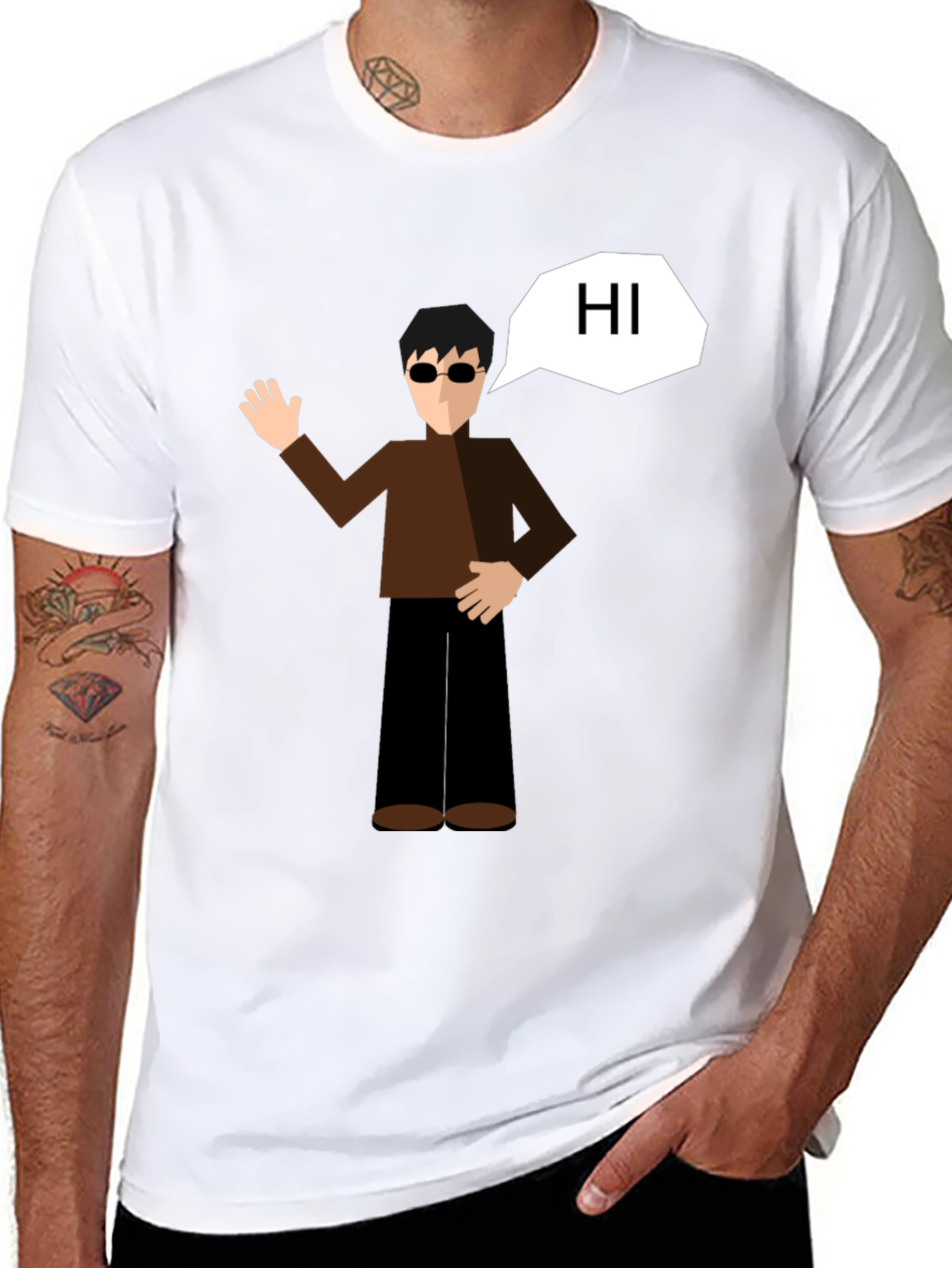 Cartoon Graphic Black T-Shirt