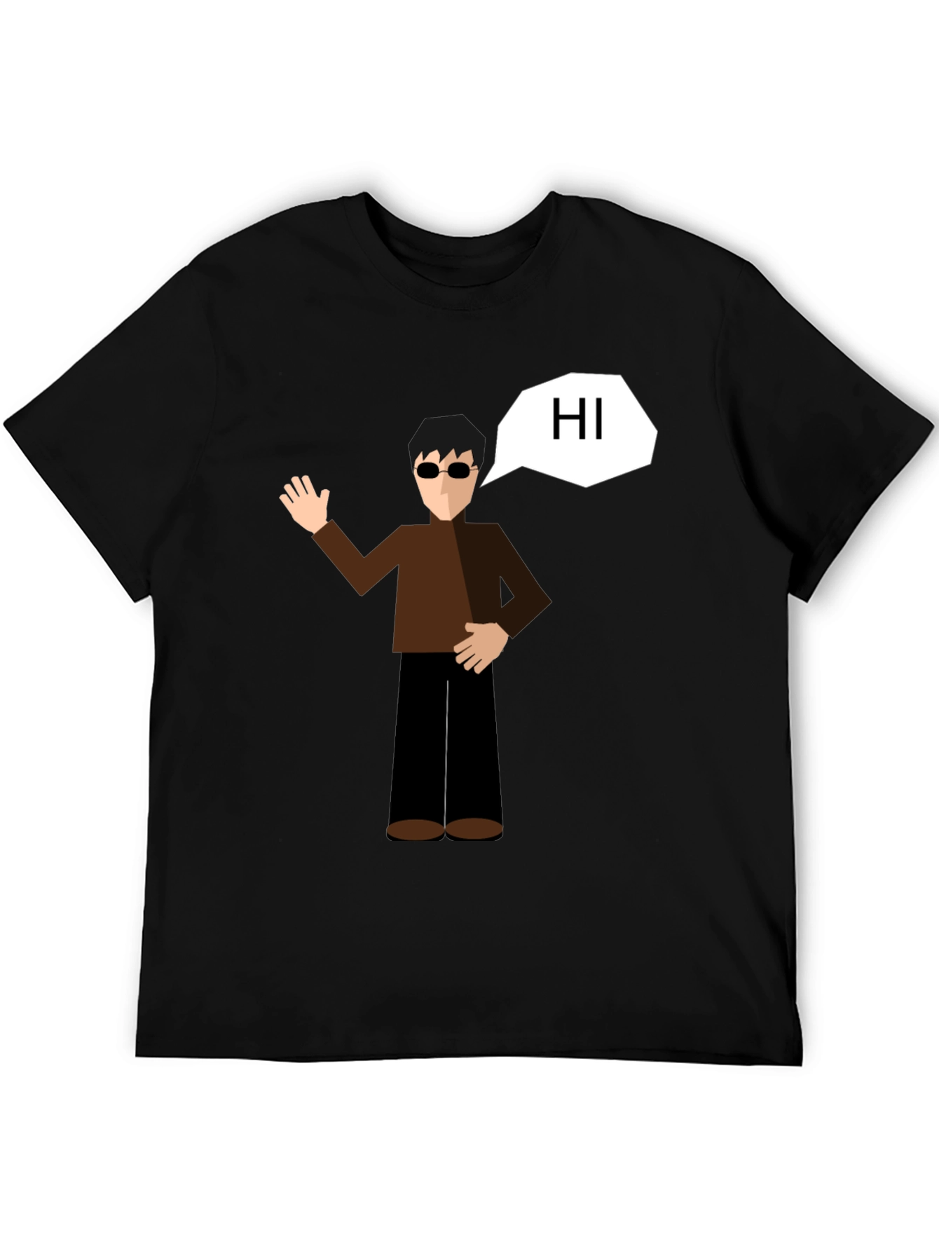 Cartoon Graphic Black T-Shirt