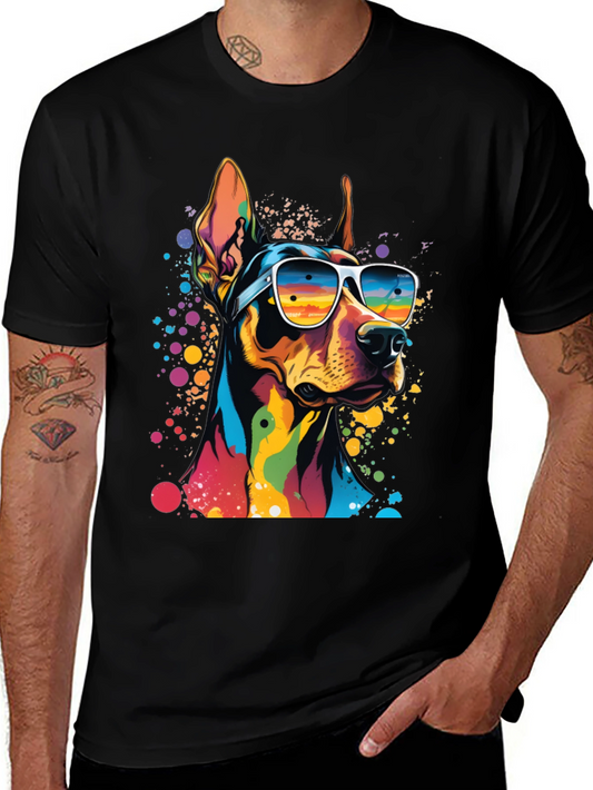 Cool Doberman Dog Graphic T-Shirt