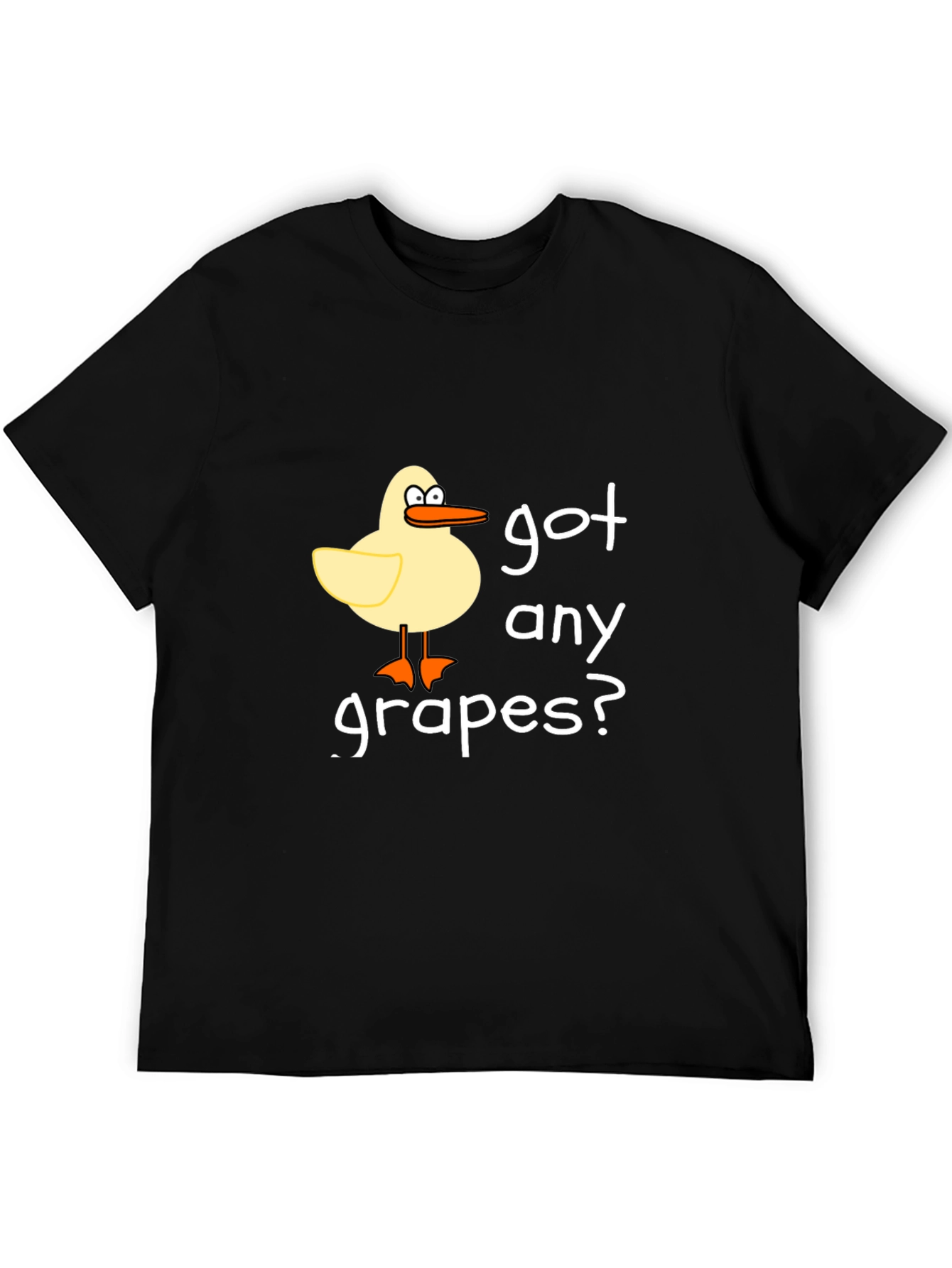 Got Any Grapes? Black Crew Neck T-Shirt