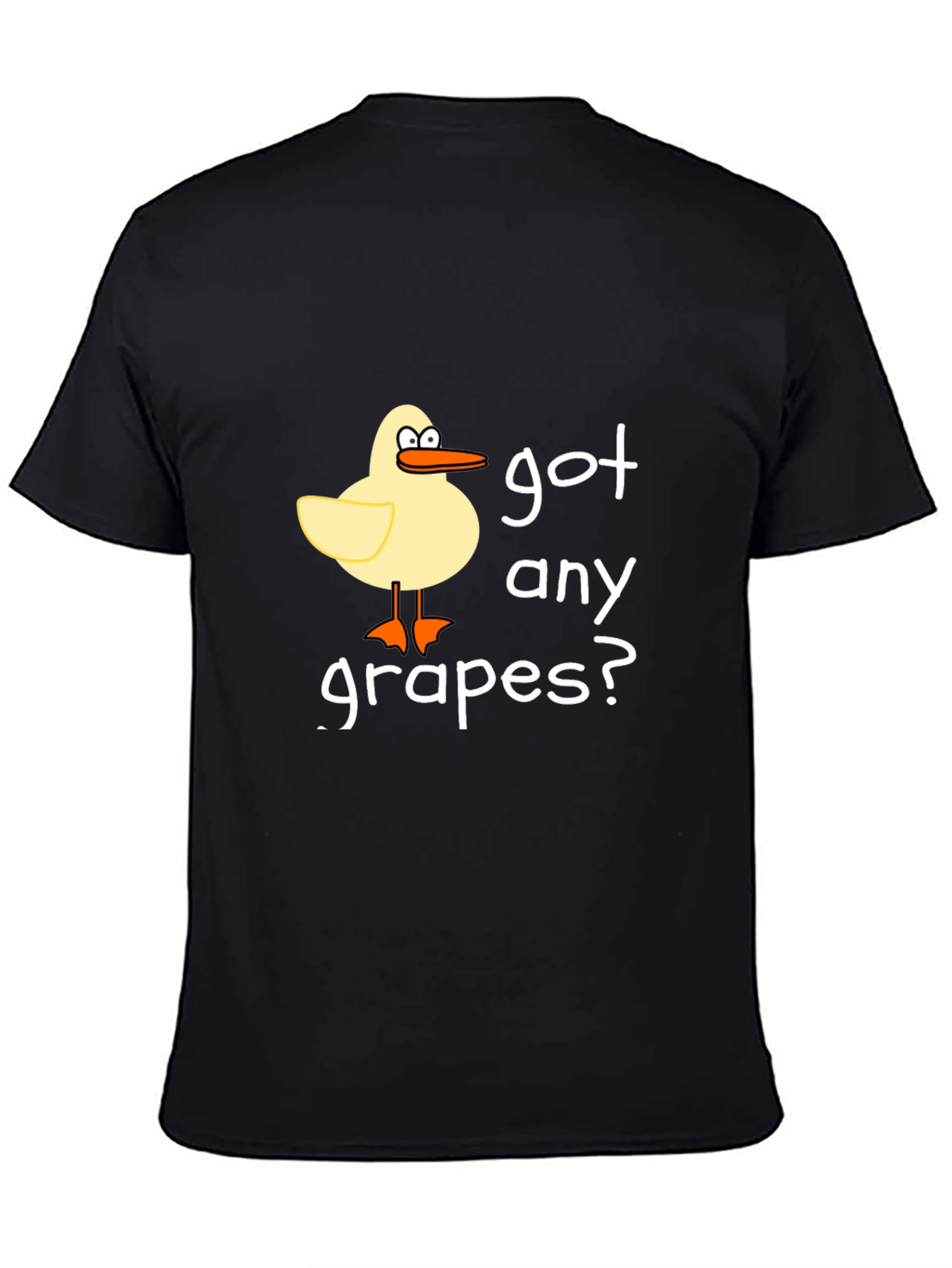 Got Any Grapes? Black Crew Neck T-Shirt