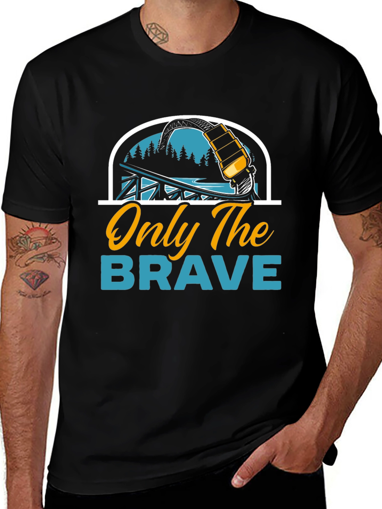 Only The Brave Roller Coaster T-Shirt