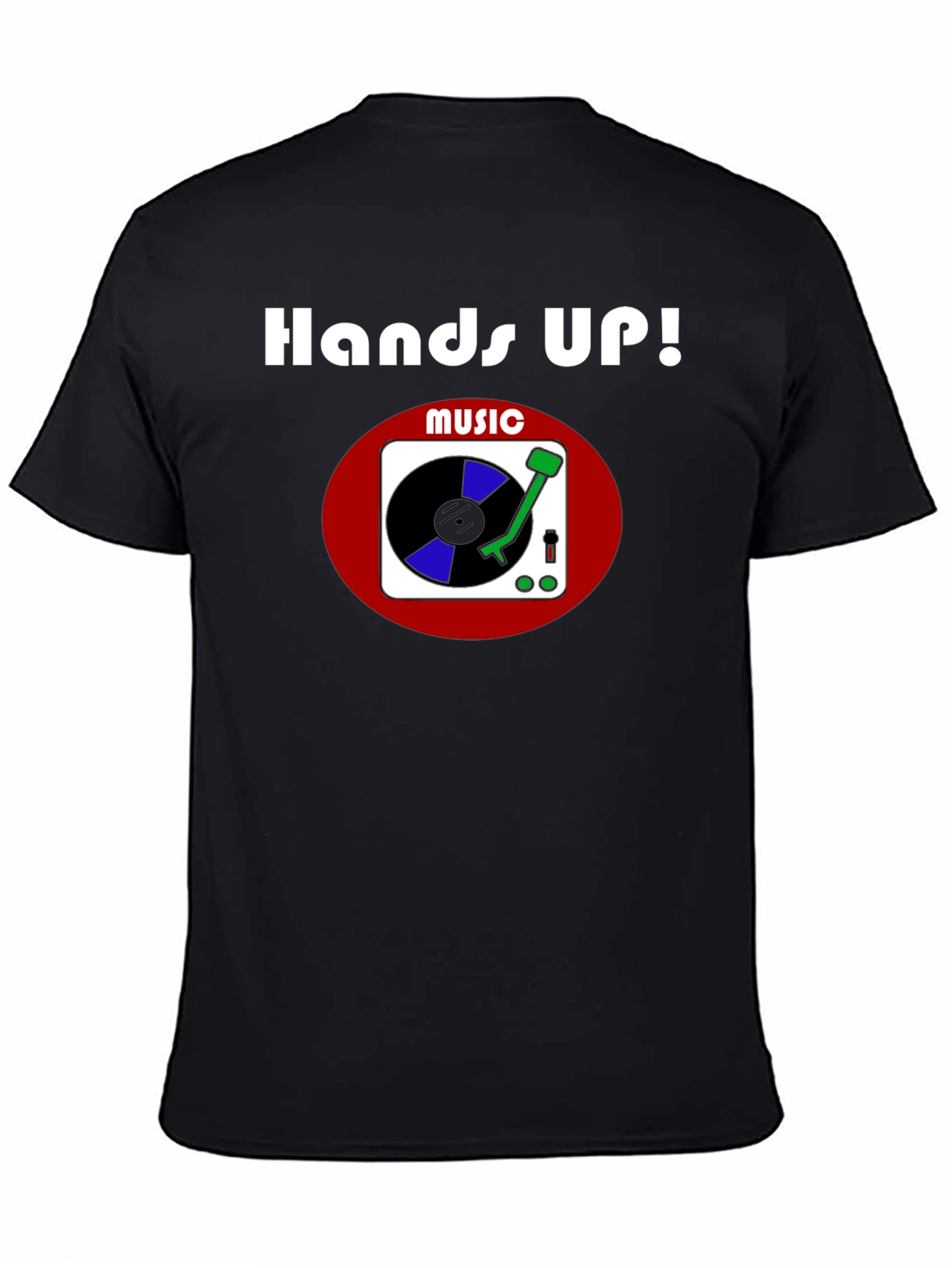 Hands Up! Music Graphic T-Shirt - Black