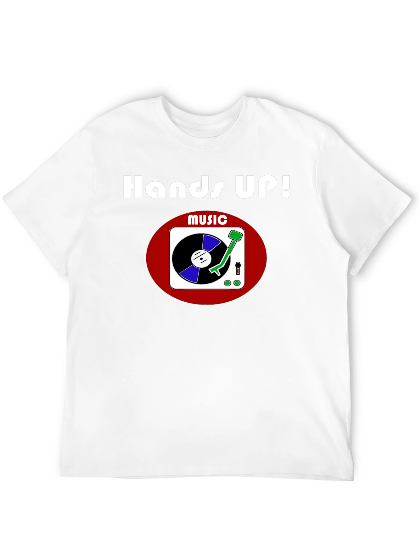 Hands Up! Music Graphic T-Shirt - Black