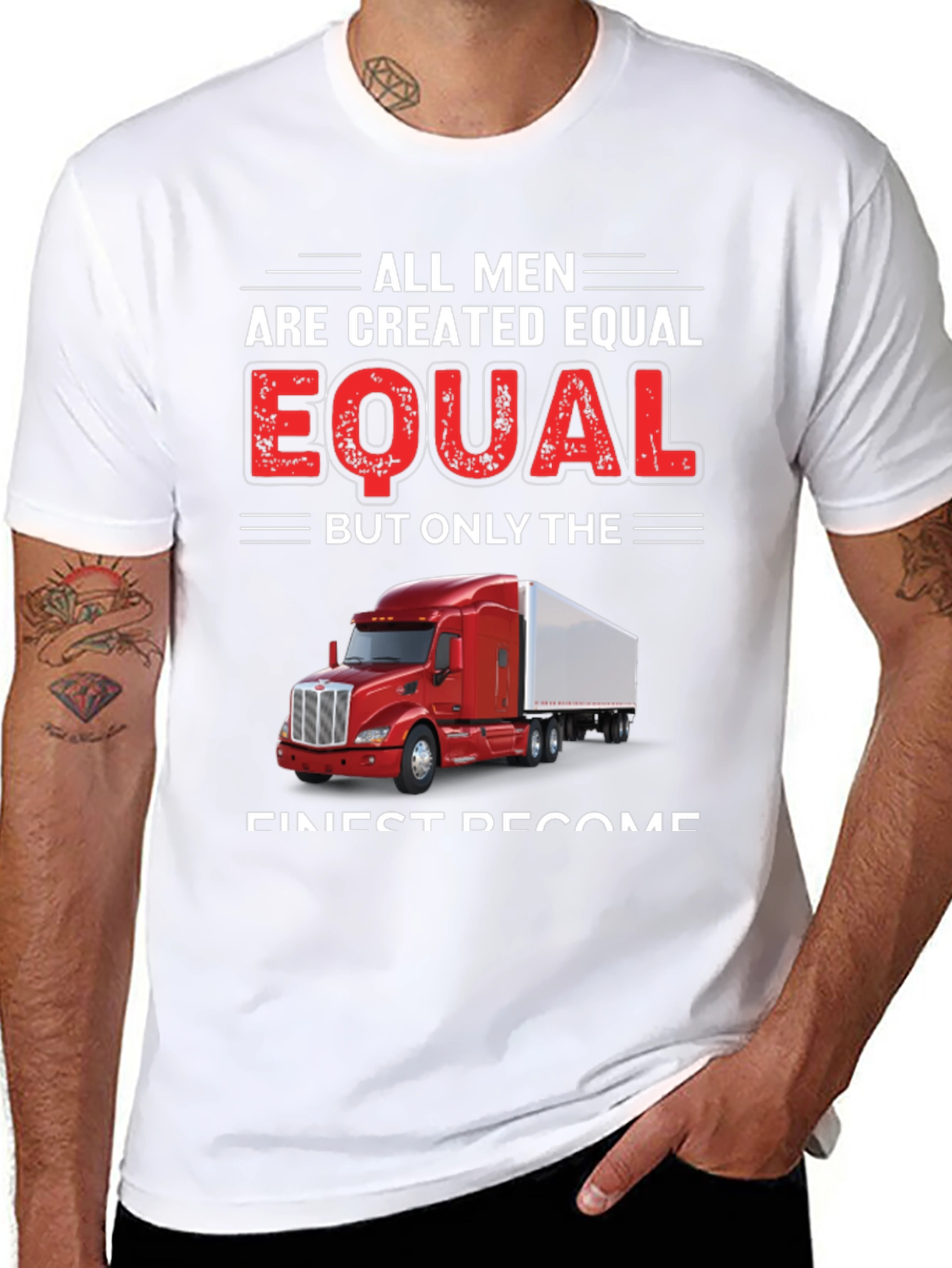 Trucker Pride T-Shirt - All Men Are Created Equal