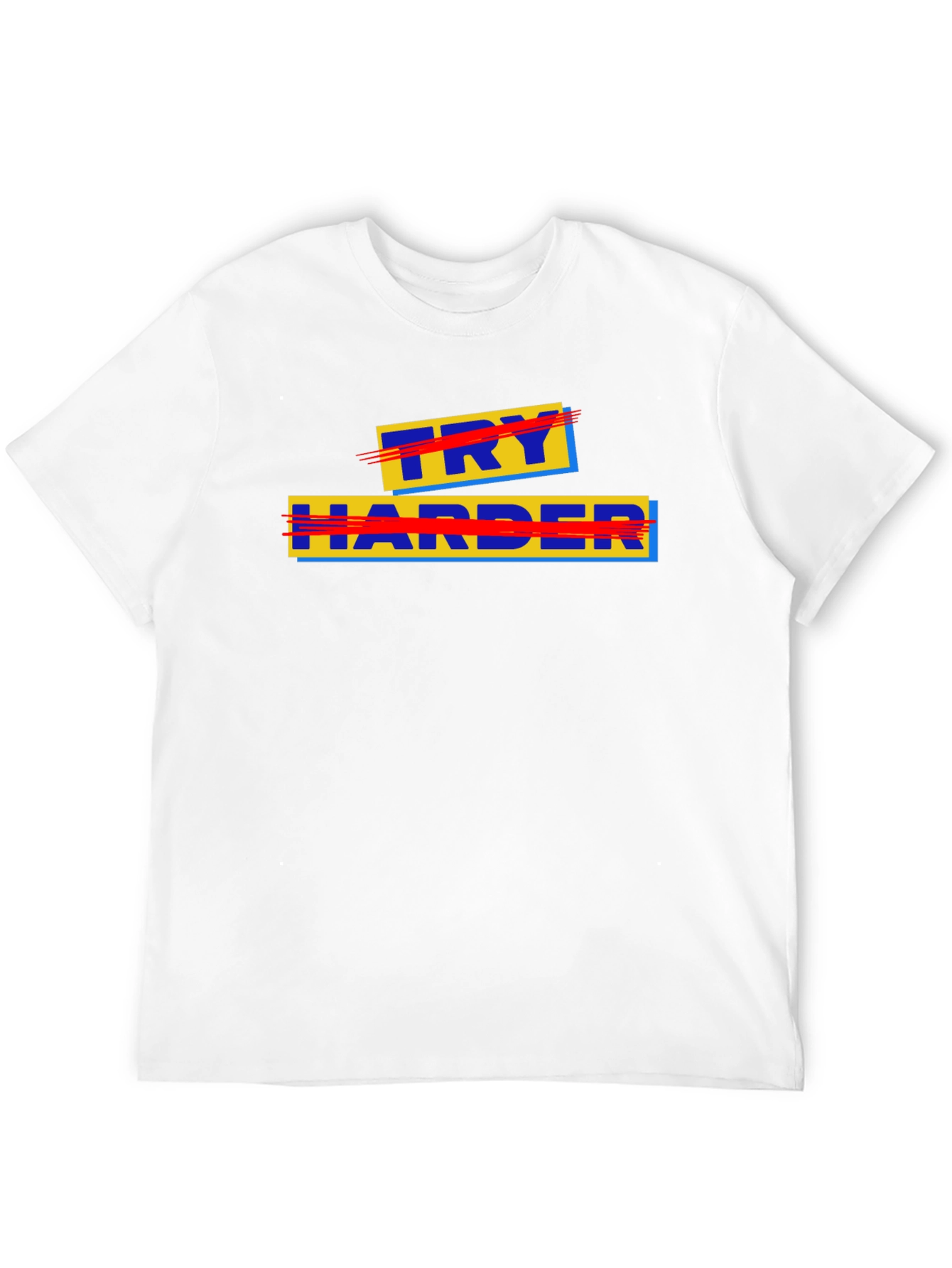 Try Harder Graphic Tee - Motivational T-Shirt