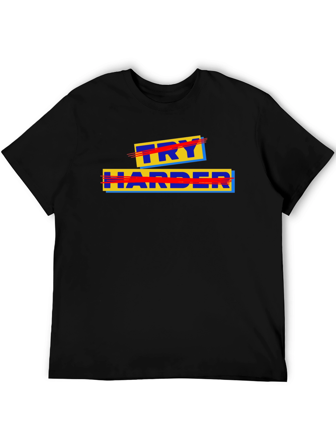 Try Harder Graphic Tee - Motivational T-Shirt