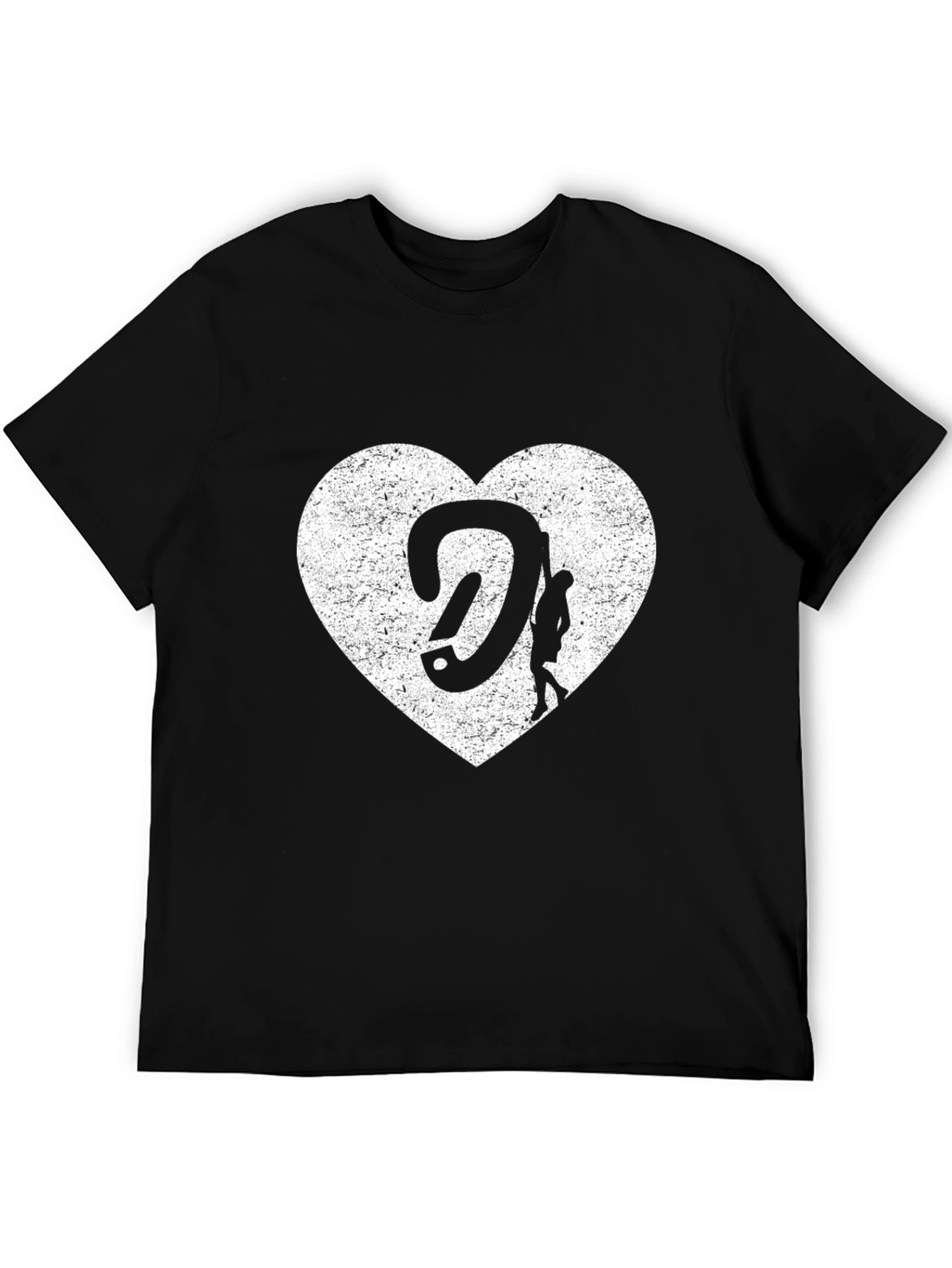 Climbing Heart Graphic T-Shirt - Black