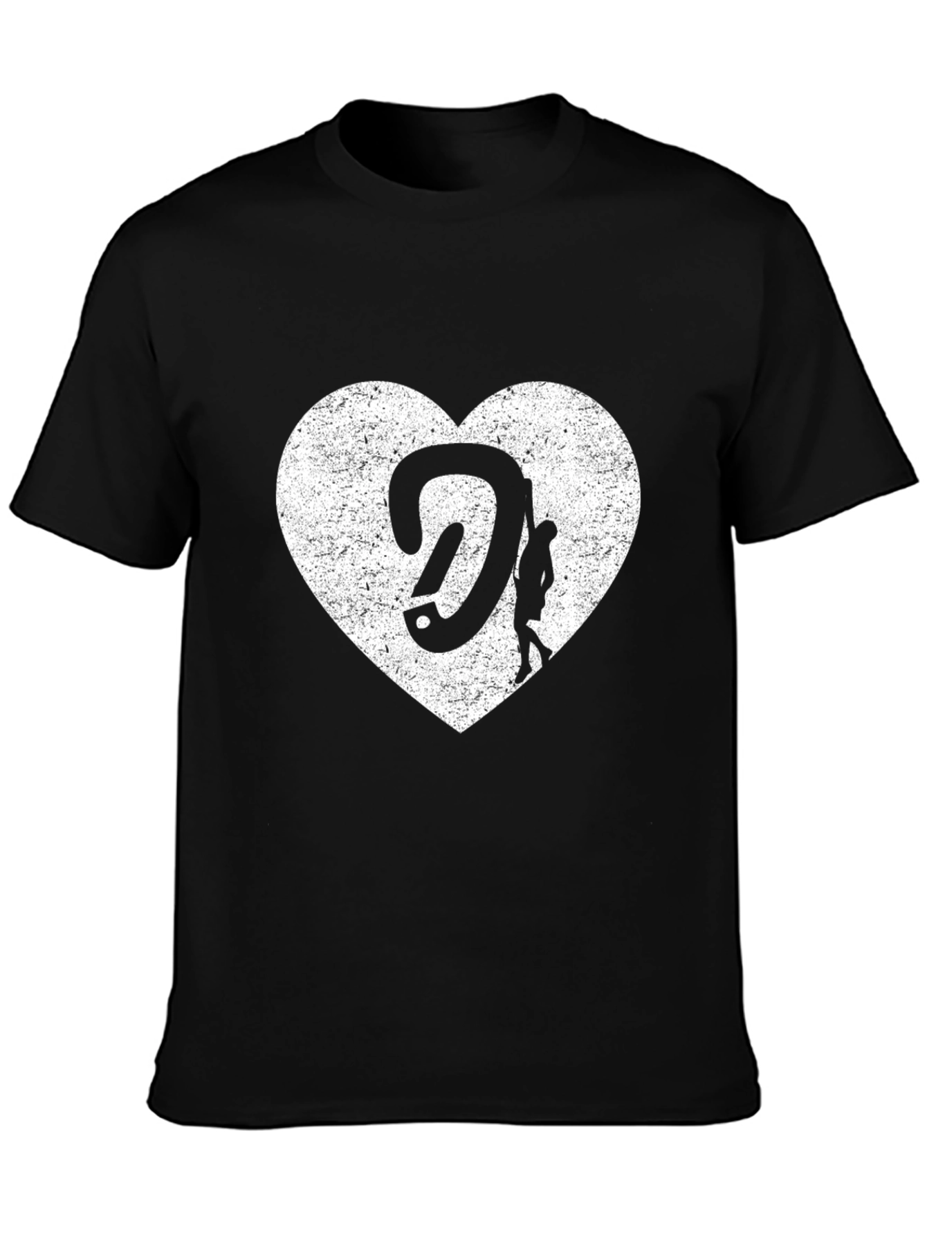 Climbing Heart Graphic T-Shirt - Black