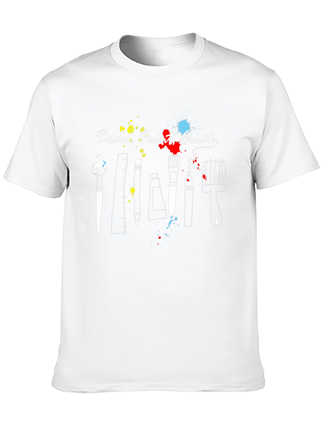 Draw Paint Create T-Shirt - Artistic Graphic Tee