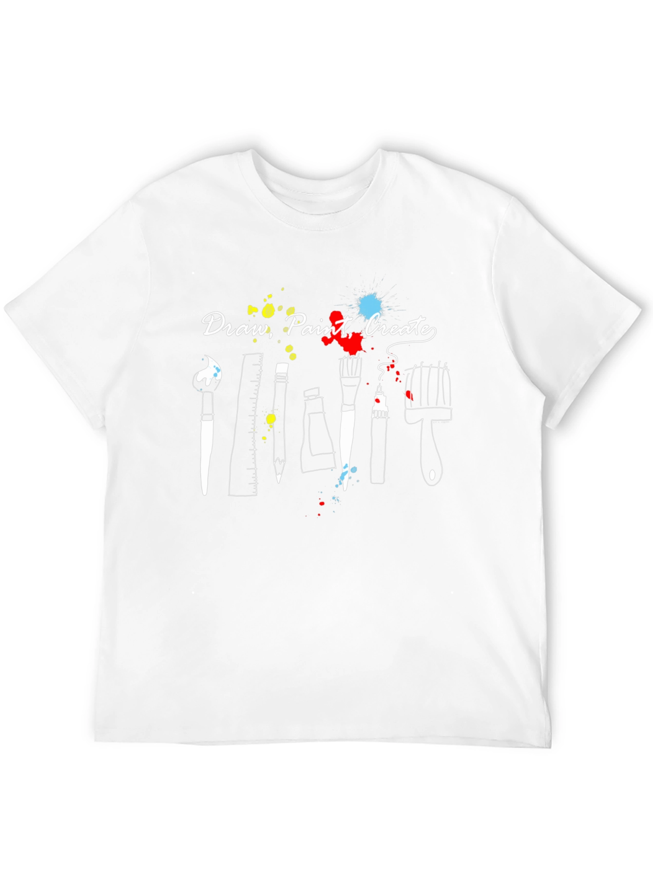 Draw Paint Create T-Shirt - Artistic Graphic Tee