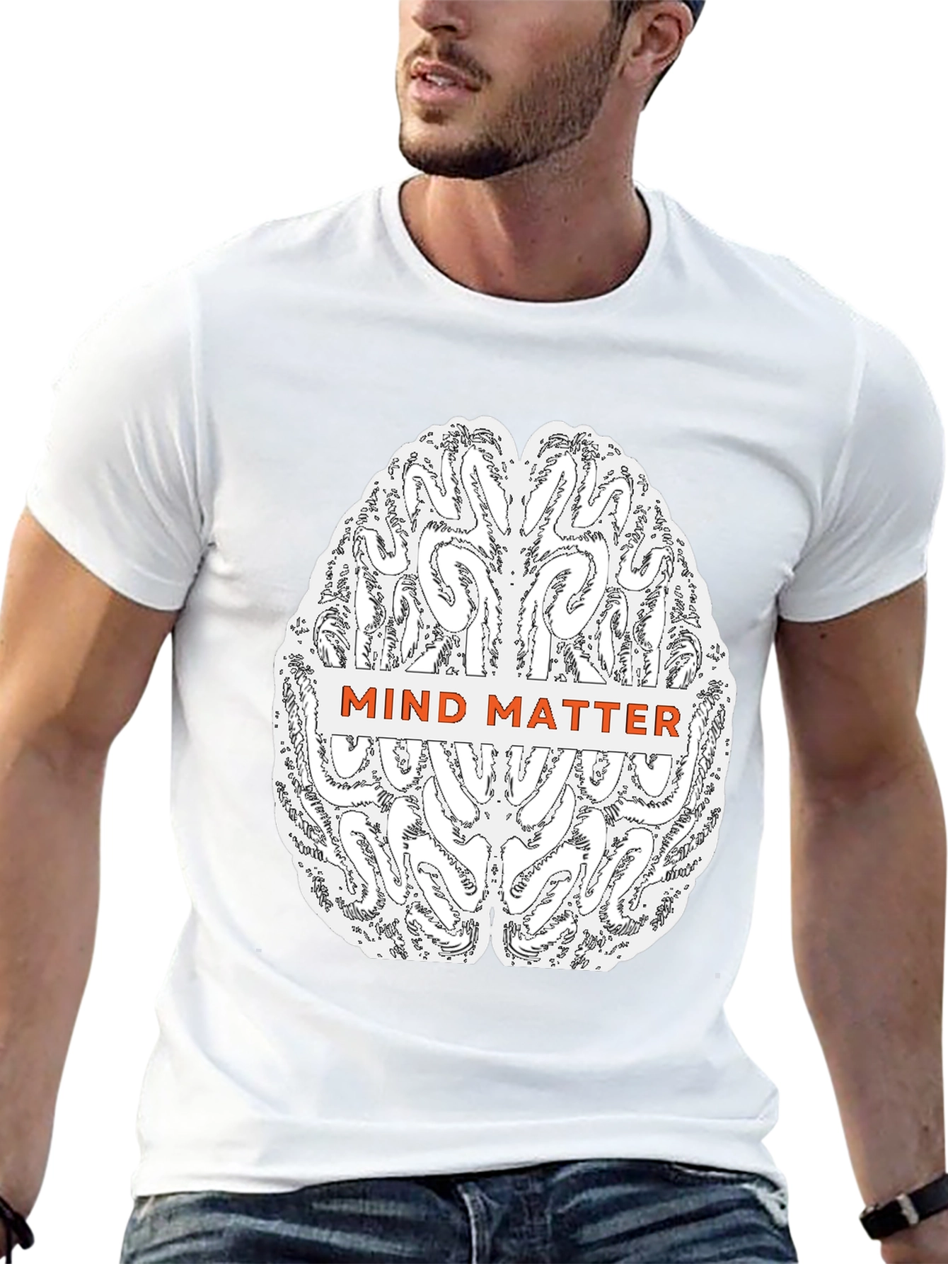 Mind Matter Brain Graphic Tee - Black