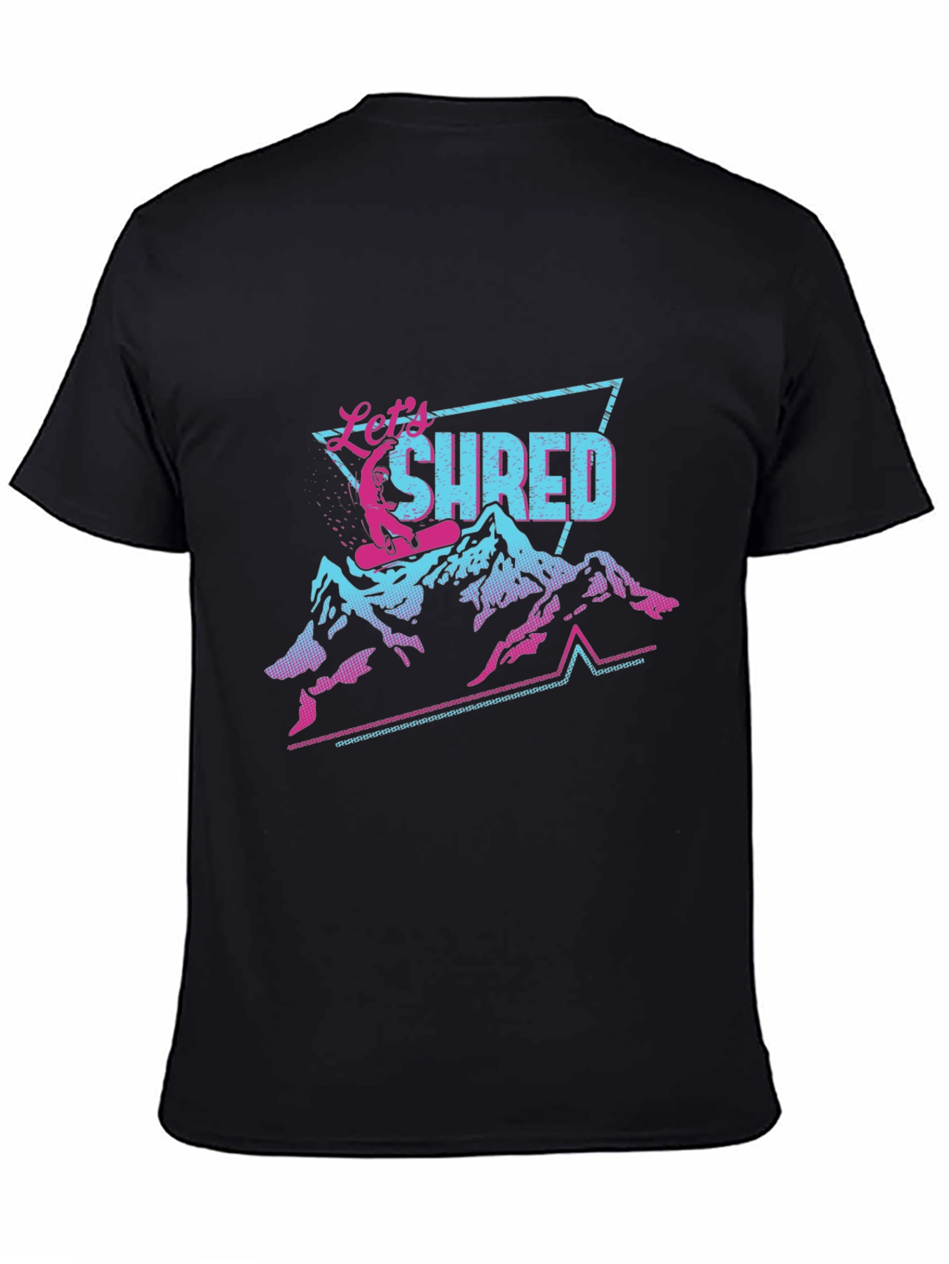 Lets Shred T-Shirt Retro Snowboard Design