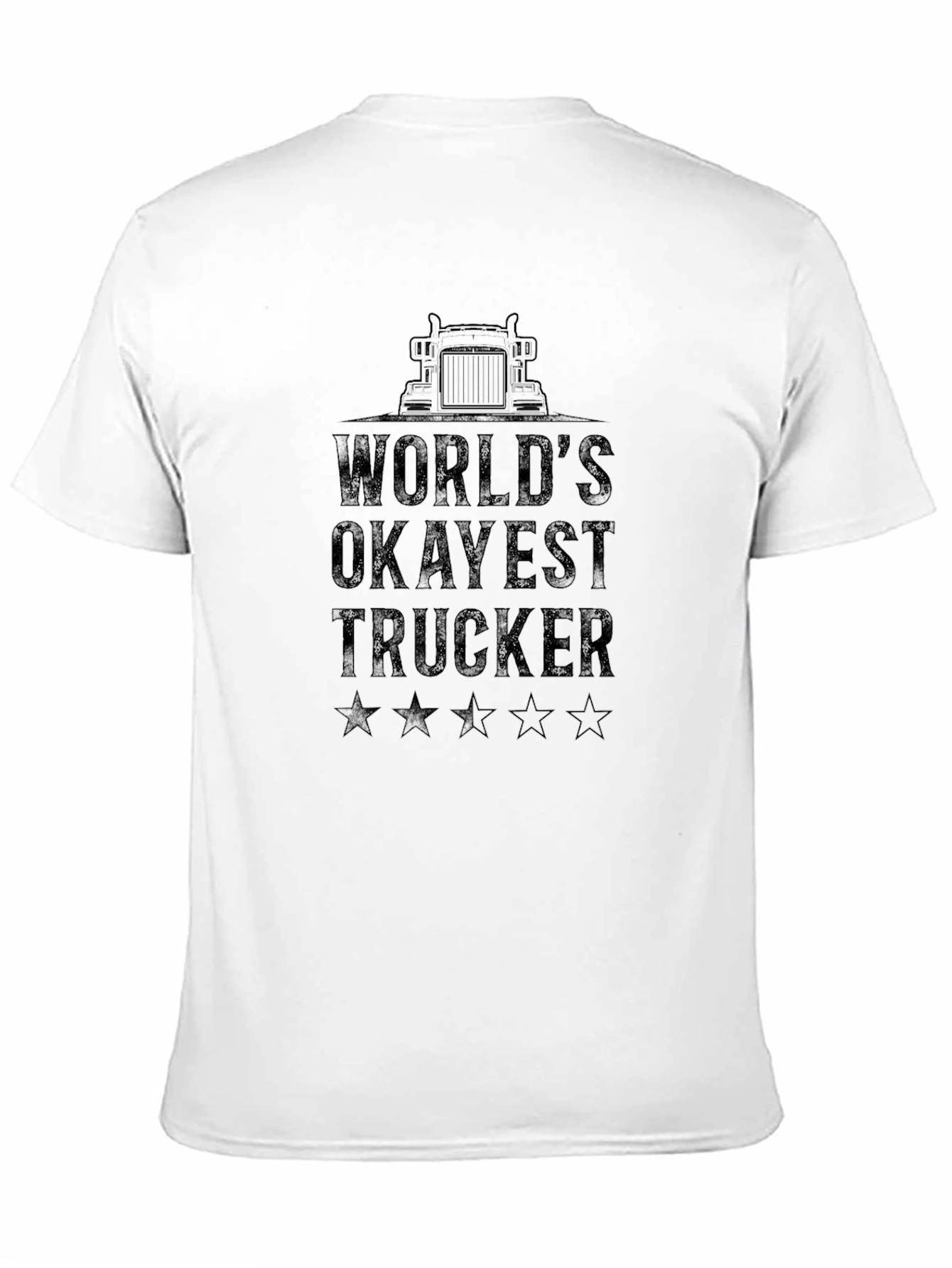 Worlds Okayest Trucker Black T-Shirt