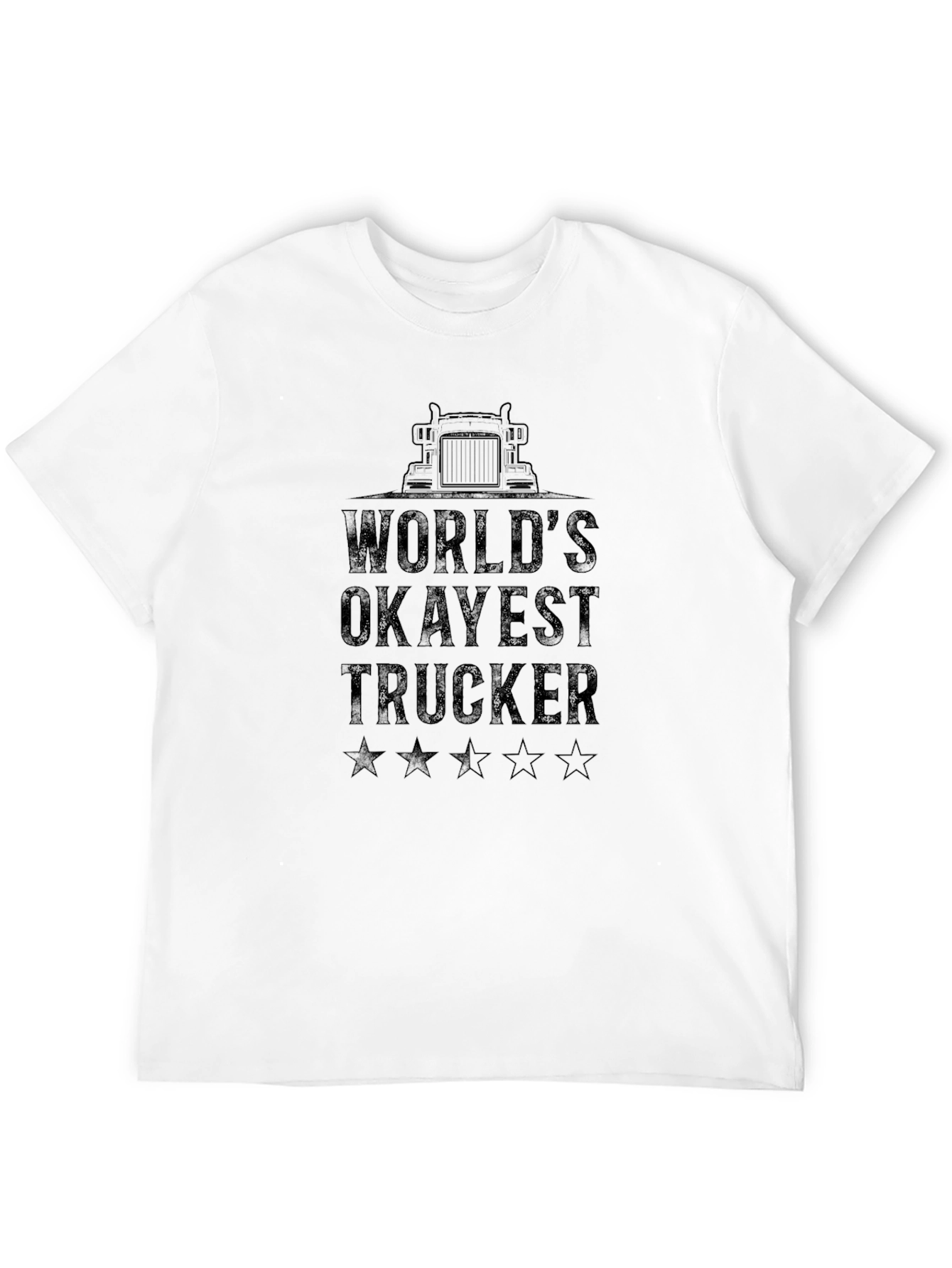 Worlds Okayest Trucker Black T-Shirt