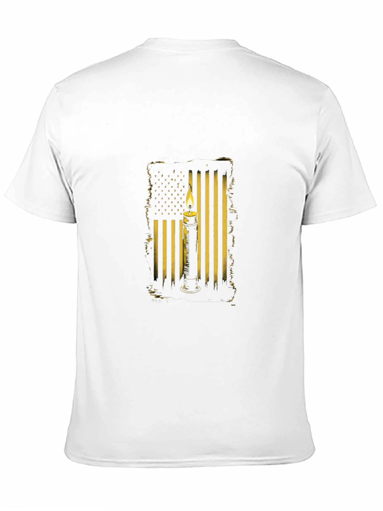 American Flag Candle T-Shirt - Black