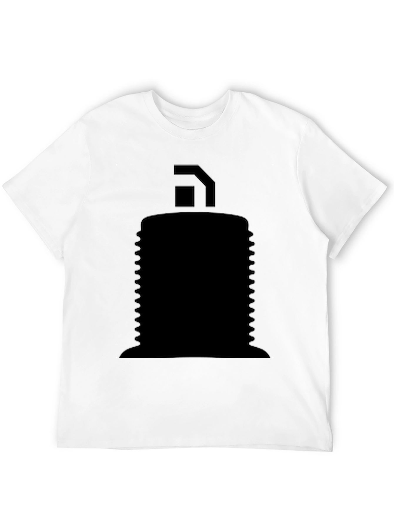 Mens Black Graphic T-Shirt - Abstract Design