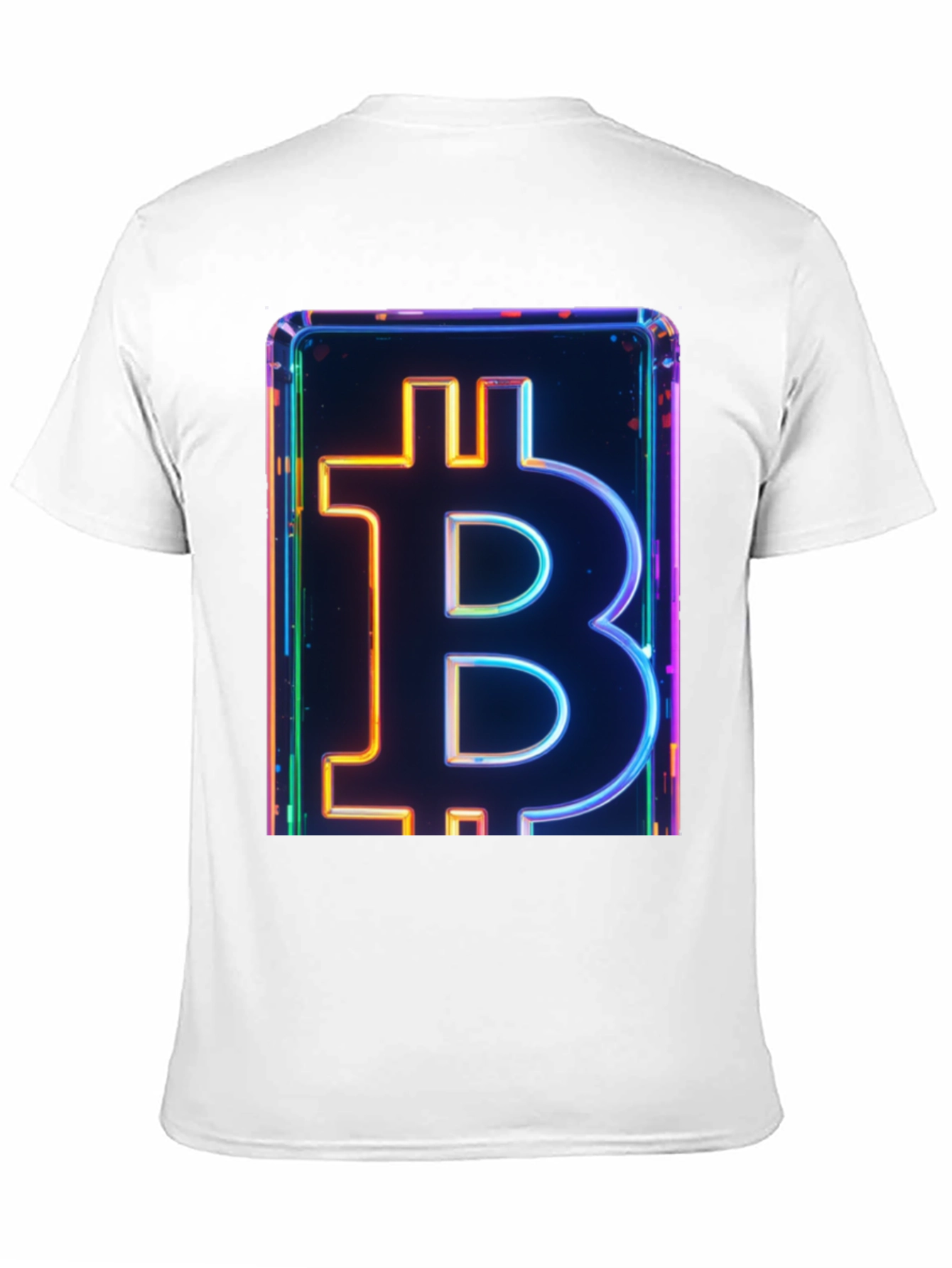 Bitcoin Neon Graphic Tee - Crypto Enthusiast Fashion
