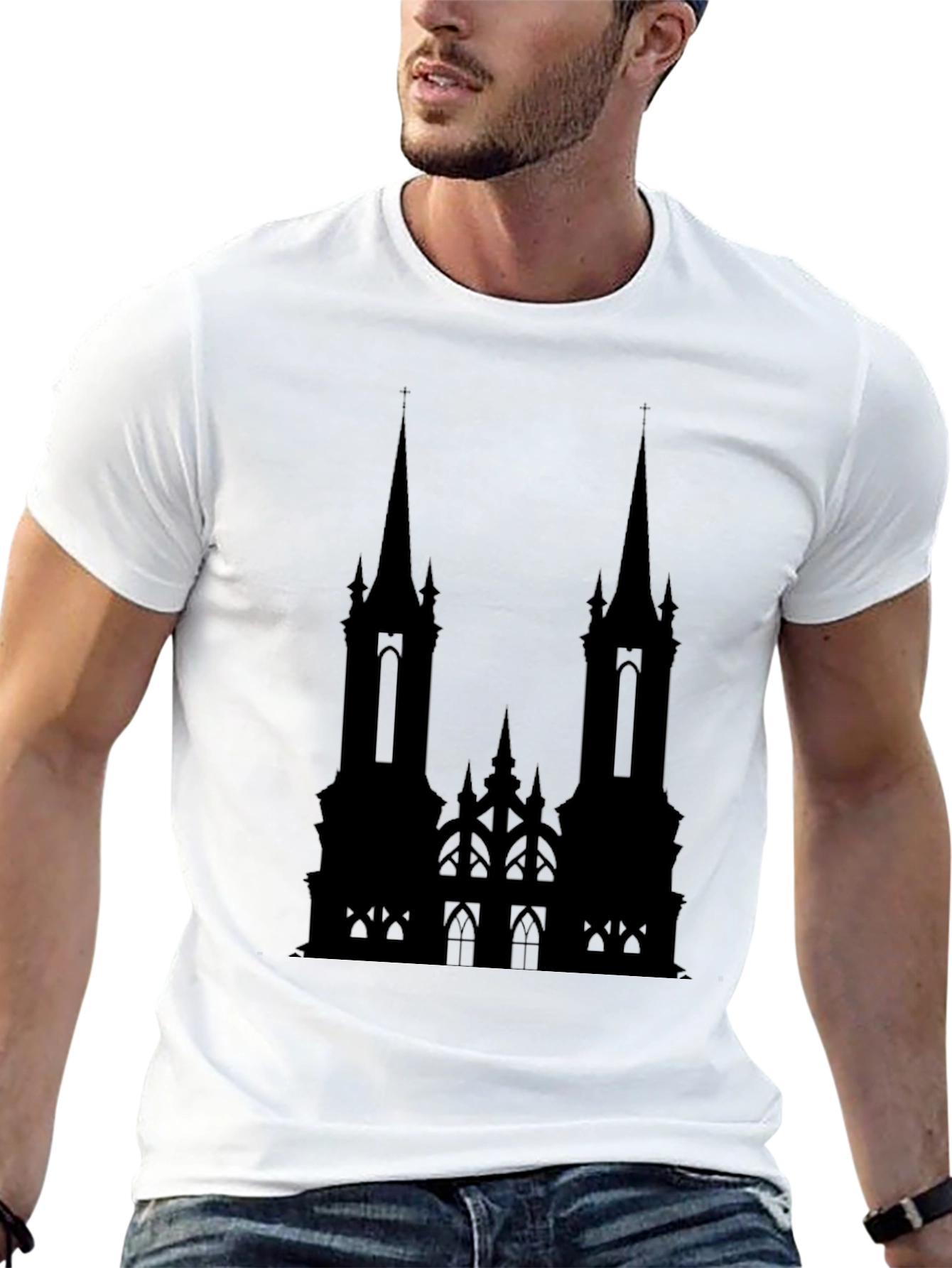 Gothic Cathedral Black T-Shirt