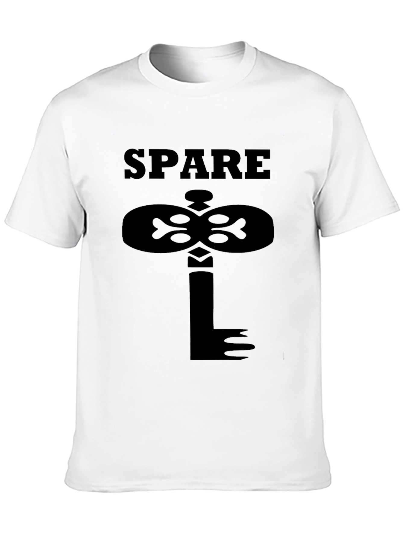 Spare Key Graphic Print Black T-Shirt