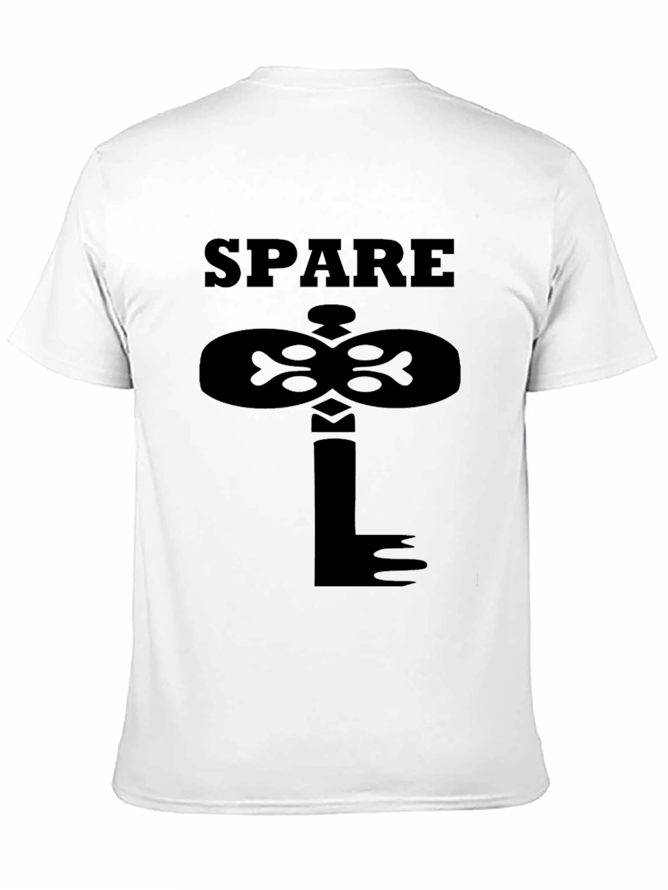 Spare Key Graphic Print Black T-Shirt
