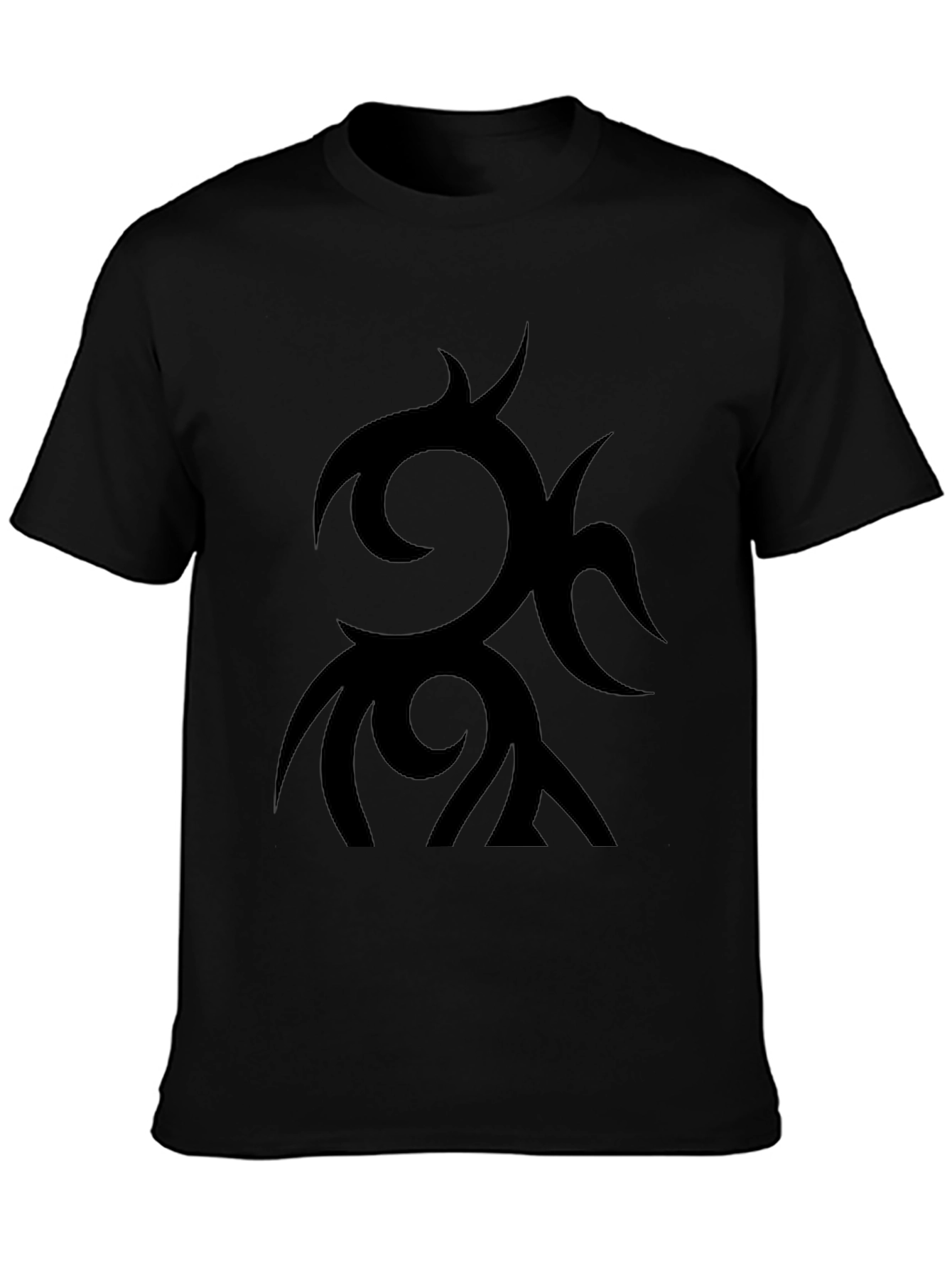 Tribal Design Black T-Shirt - Modern Casual Style