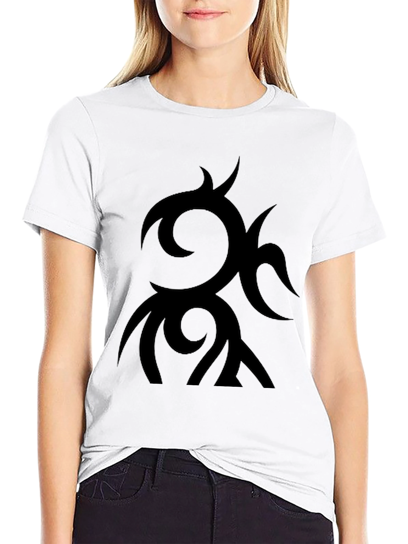 Tribal Design Black T-Shirt - Modern Casual Style