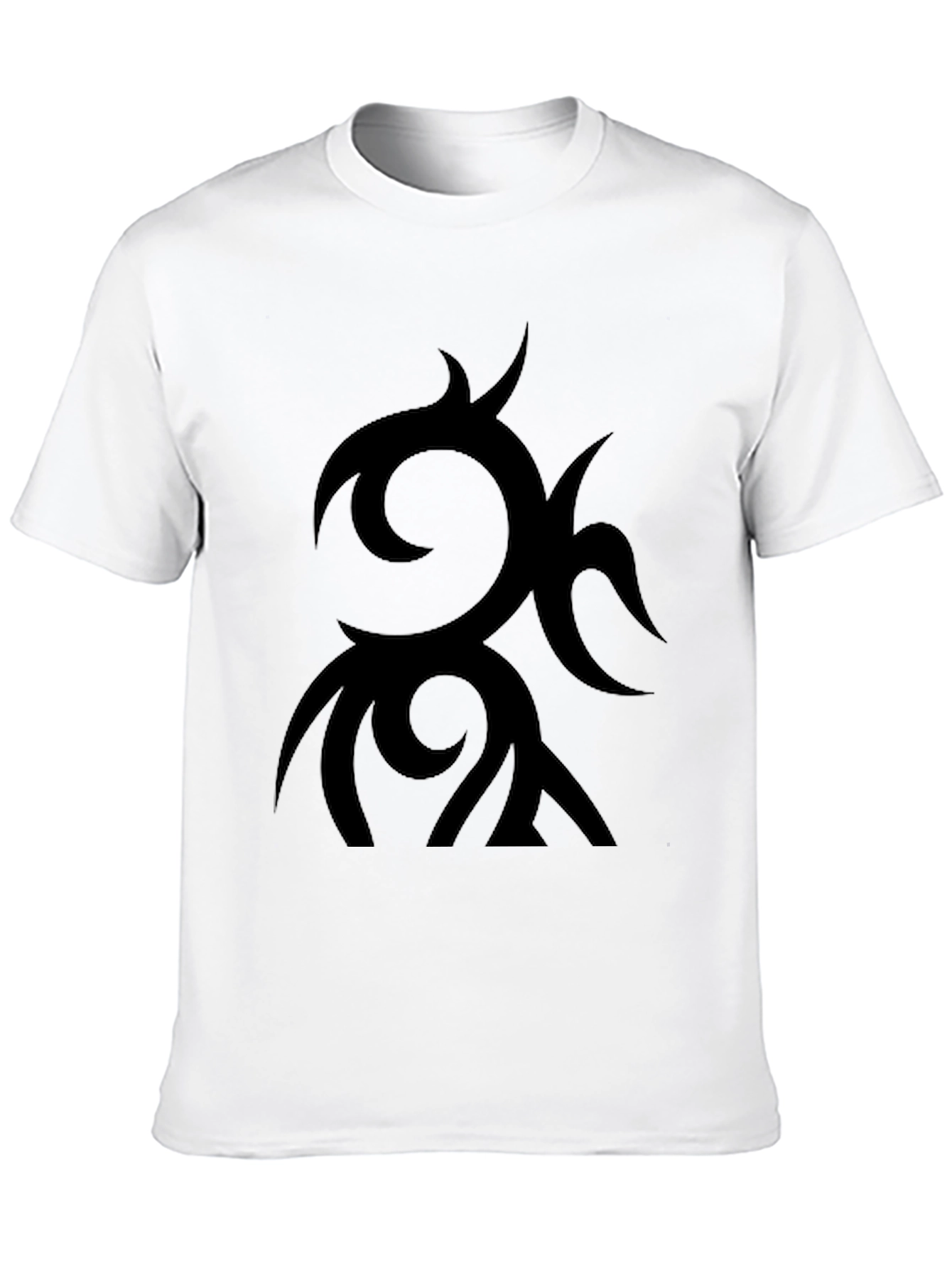 Tribal Design Black T-Shirt - Modern Casual Style