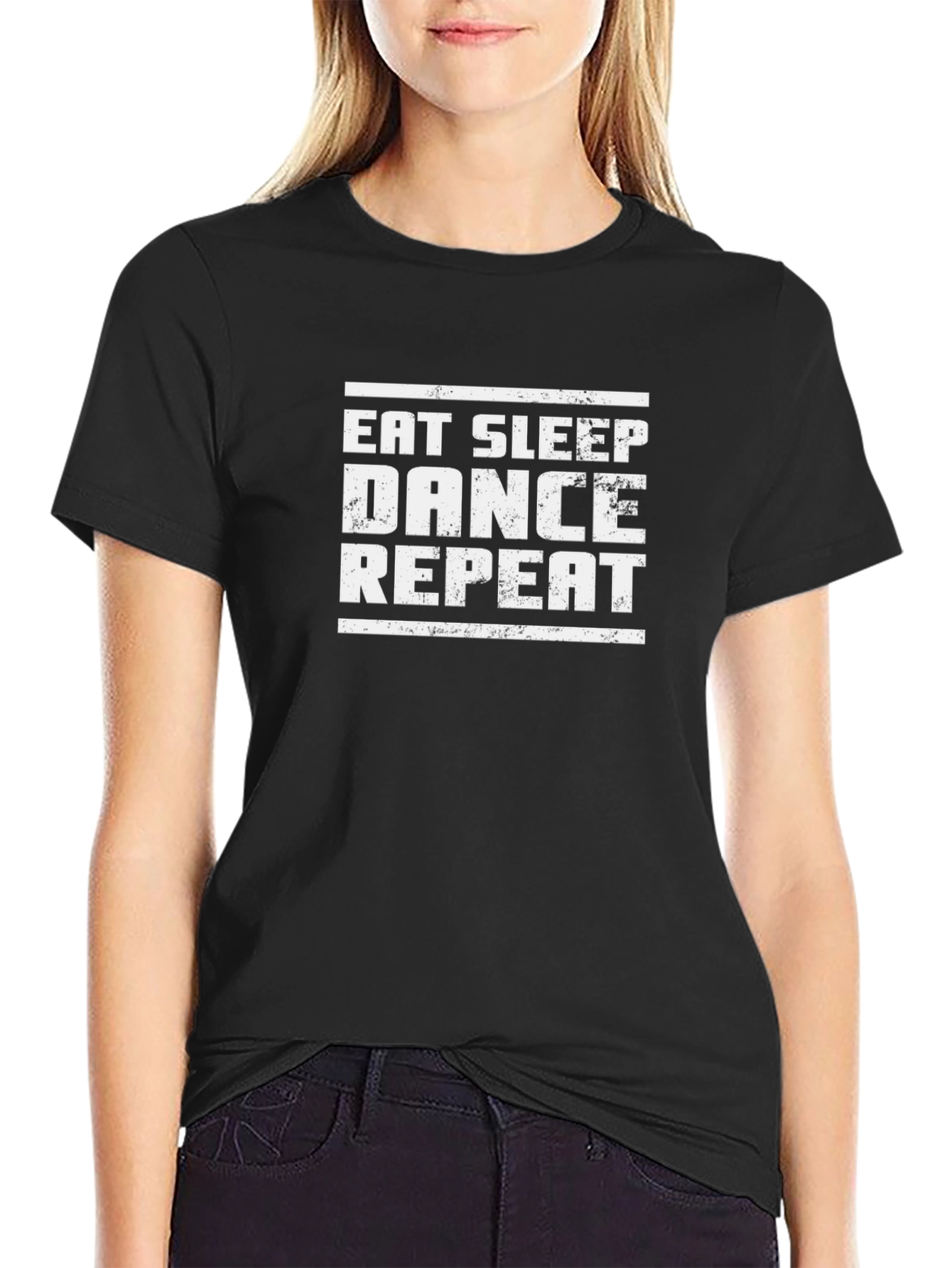 Eat Sleep Dance Repeat T-Shirt - Black Graphic Tee