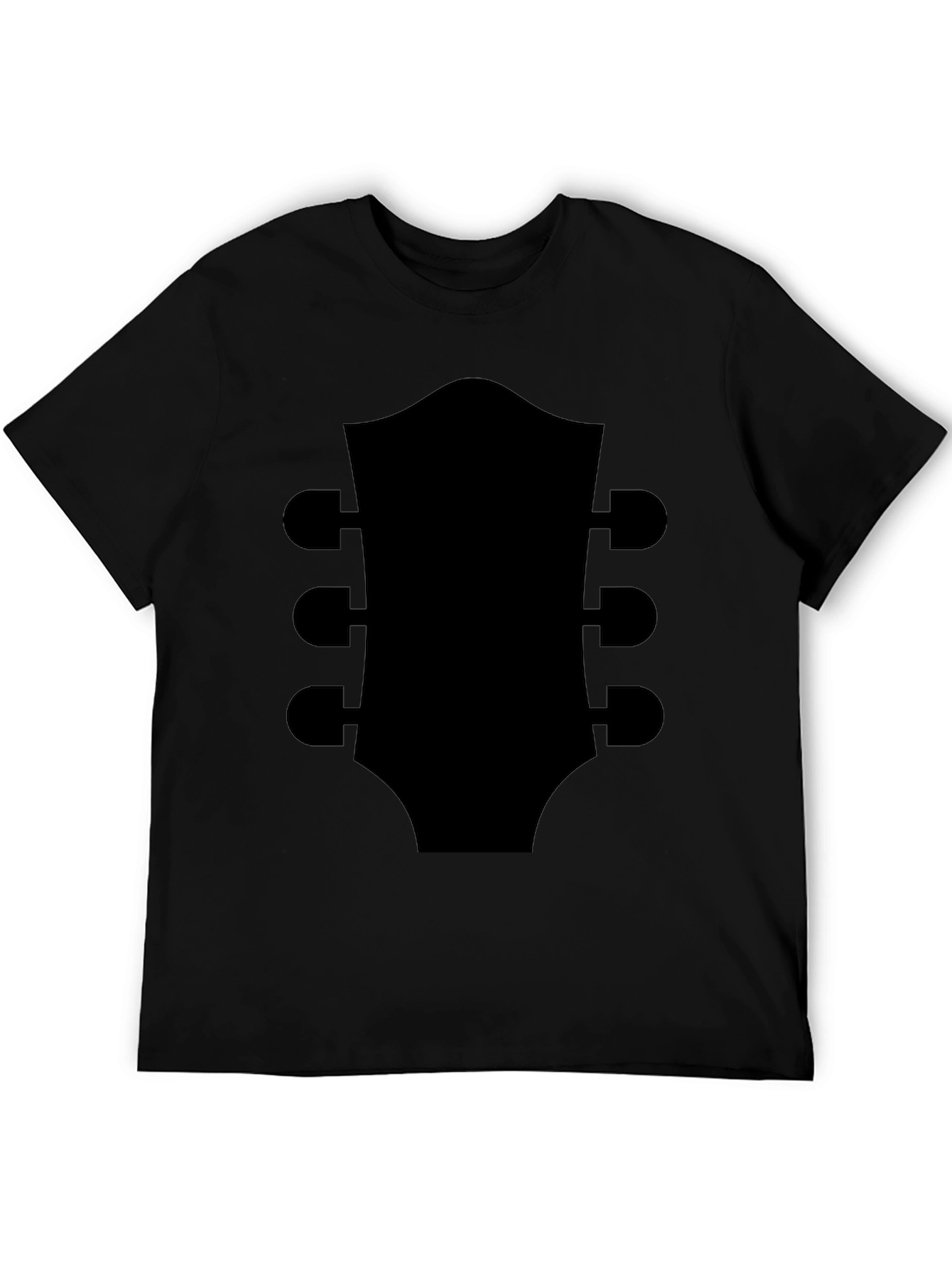 Guitar Headstock Graphic Tee - Musicians Black T-Shirt