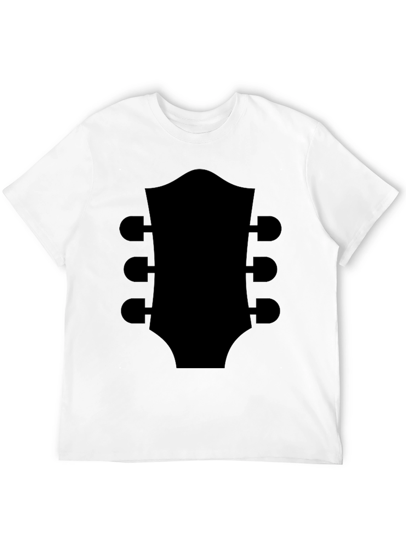 Guitar Headstock Graphic Tee - Musicians Black T-Shirt