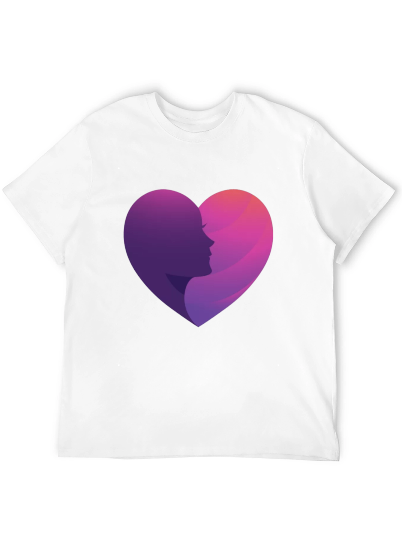 Heart Profile Graphic Tee - Stylish Black T-Shirt