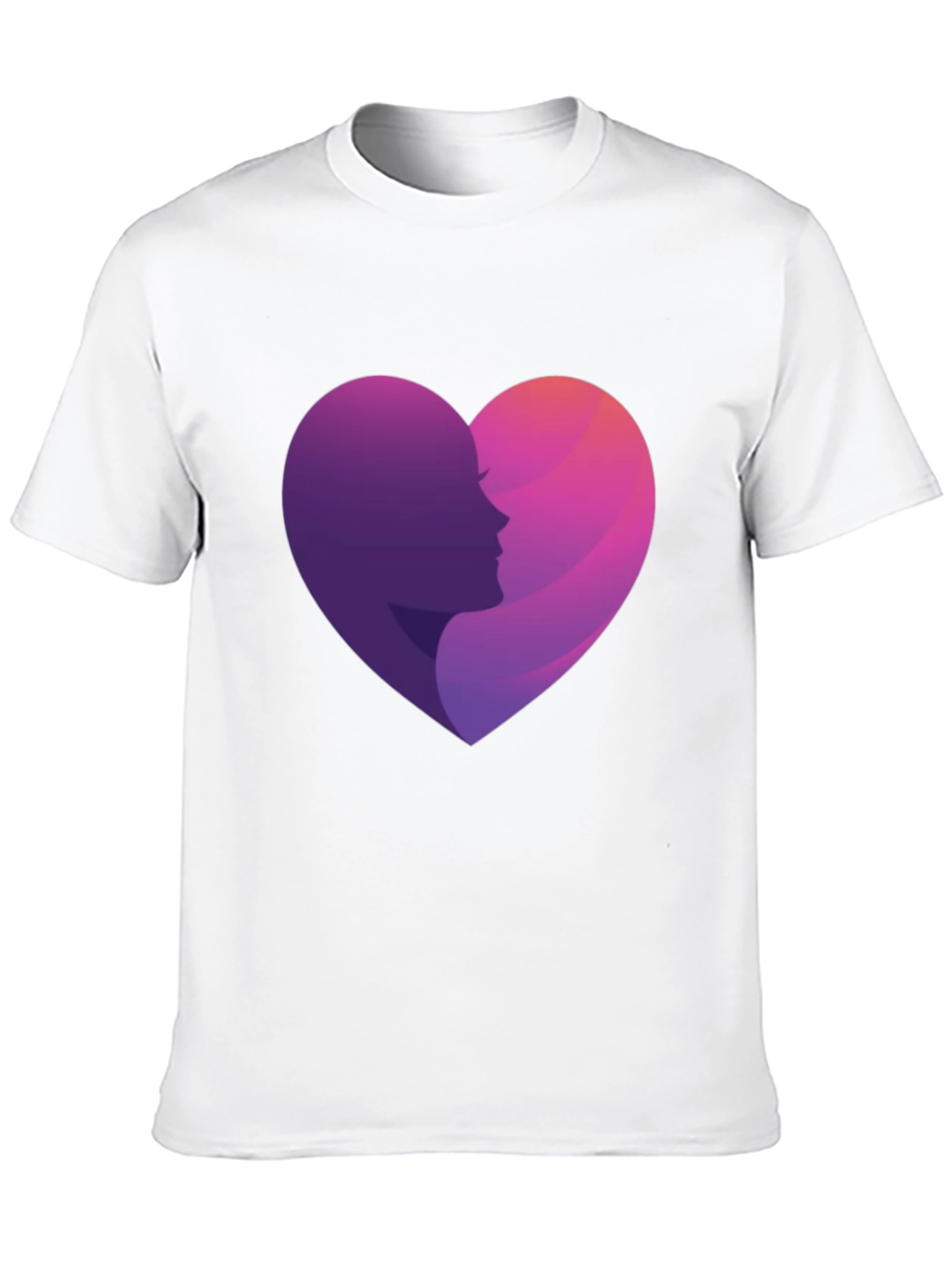 Heart Profile Graphic Tee - Stylish Black T-Shirt