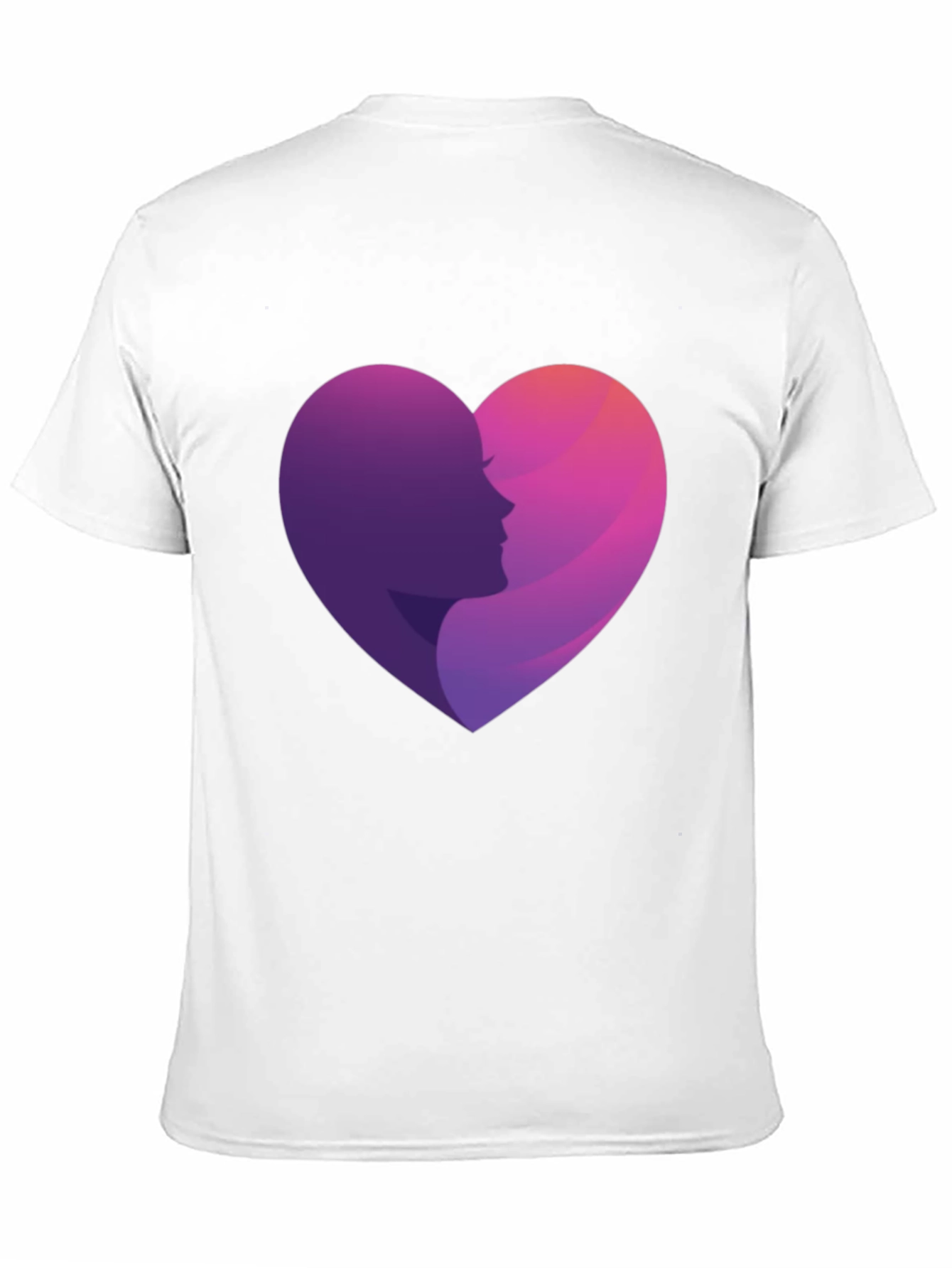 Heart Profile Graphic Tee - Stylish Black T-Shirt
