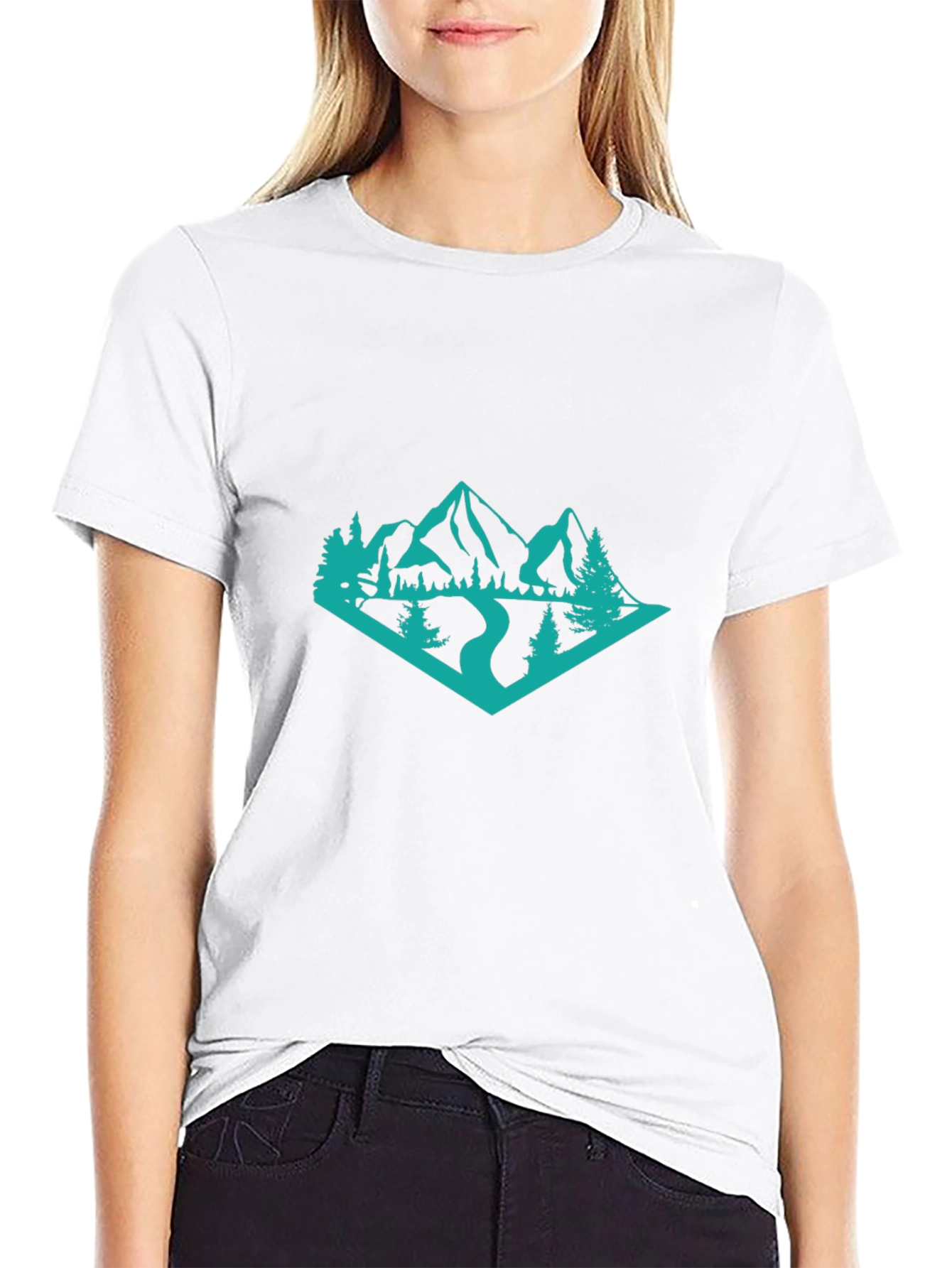 Mountainscape Graphic Tee - Black