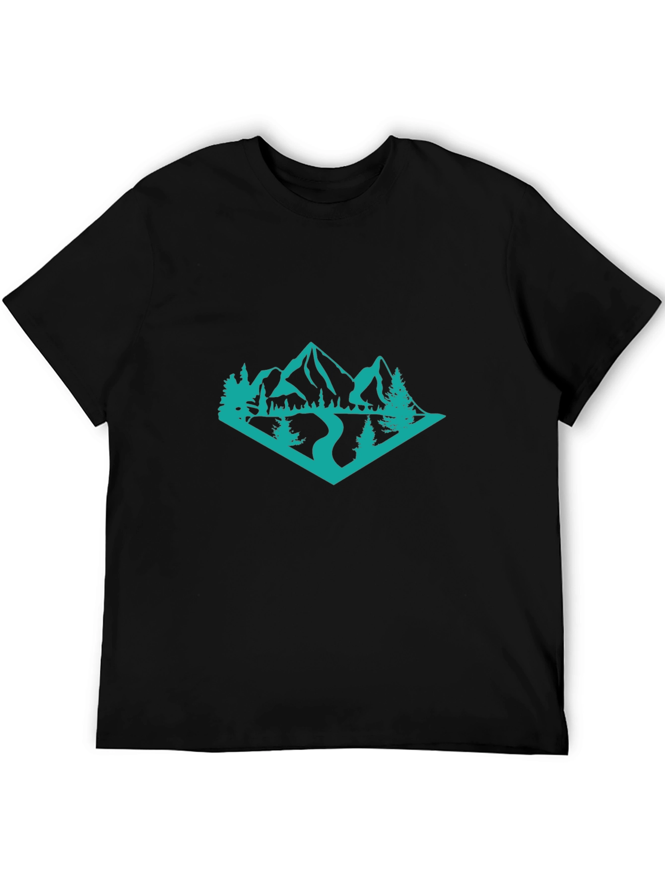 Mountainscape Graphic Tee - Black