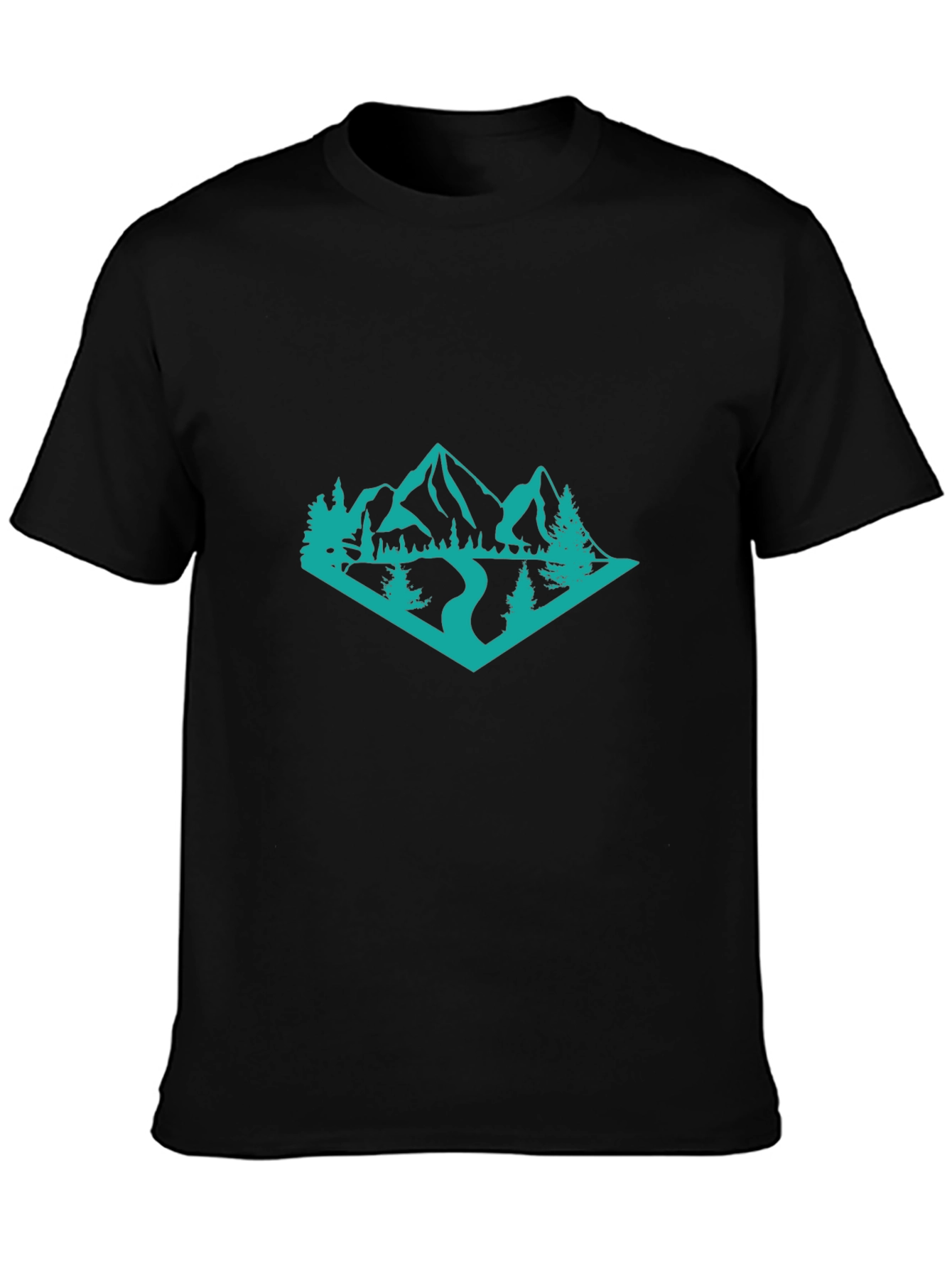 Mountainscape Graphic Tee - Black