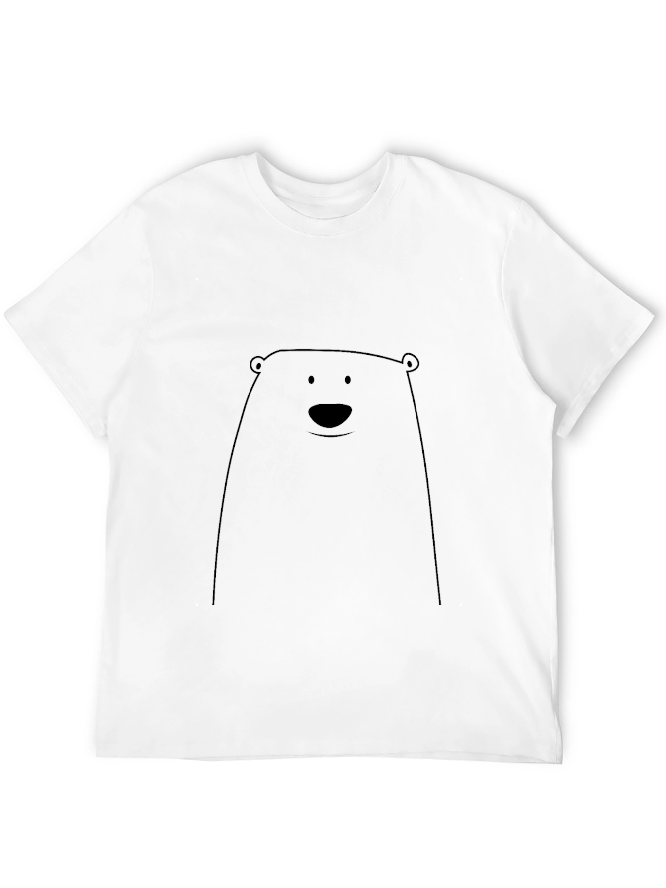 Bear Graphic Black T-Shirt - Simple Style
