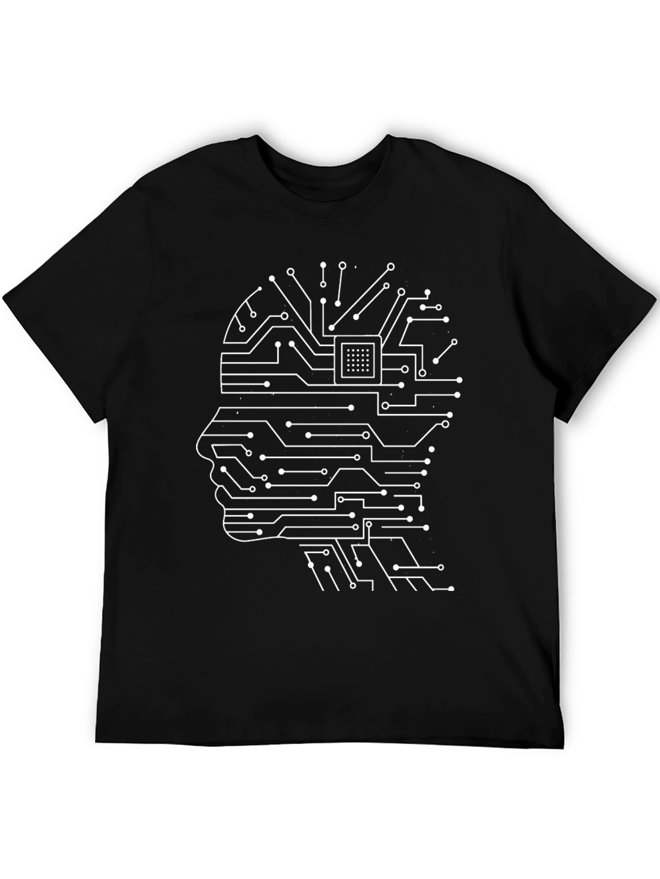 Tech Mind T-Shirt - Circuit Board Brain Design
